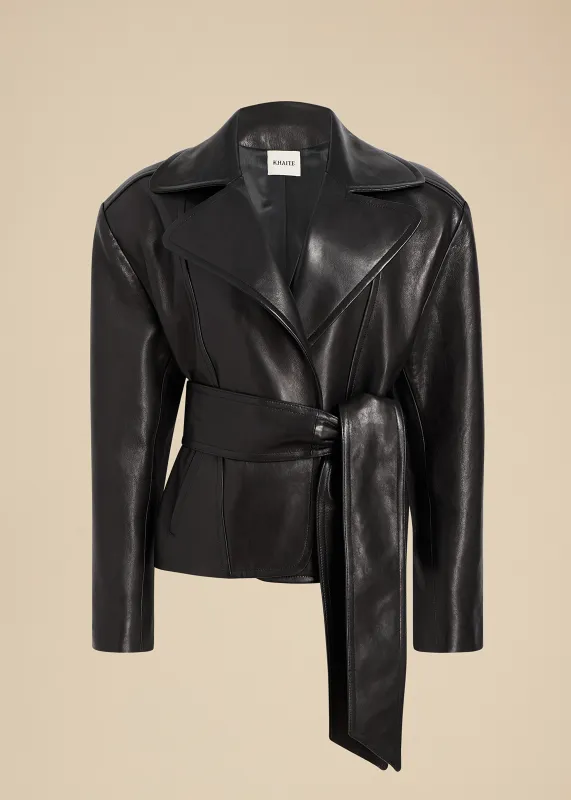 [TEST] Dolores Jacket in Black Leather sold by KHAITE