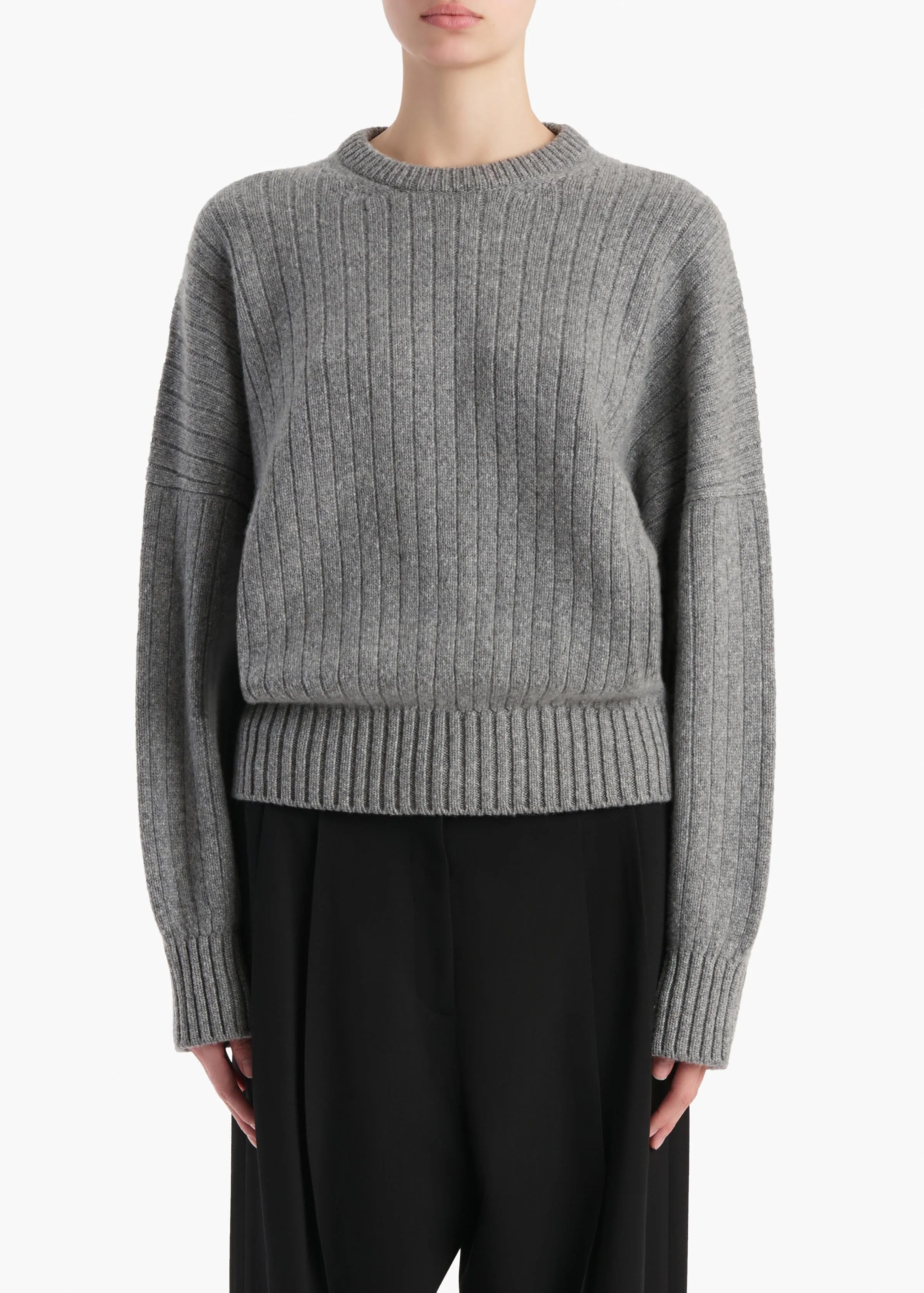 Lennox Sweater in Fog sold by KHAITE product image thumbnail 3