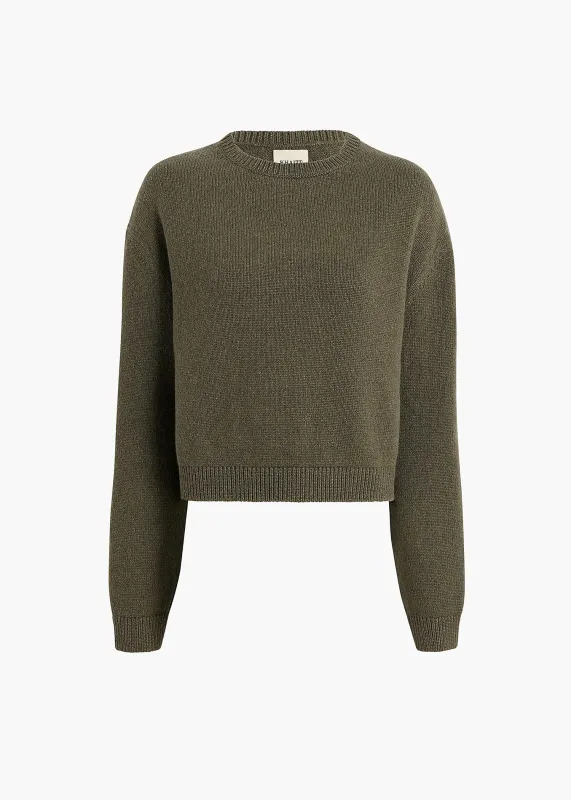 Milo Sweater in Pine sold by KHAITE