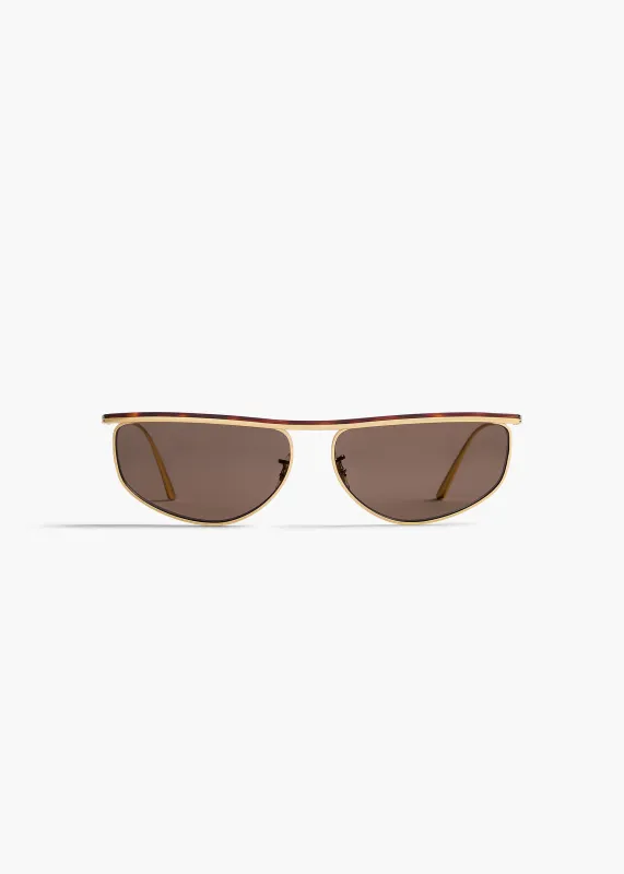 KHAITE x Oliver Peoples 1986C in Gold and Brown sold by KHAITE