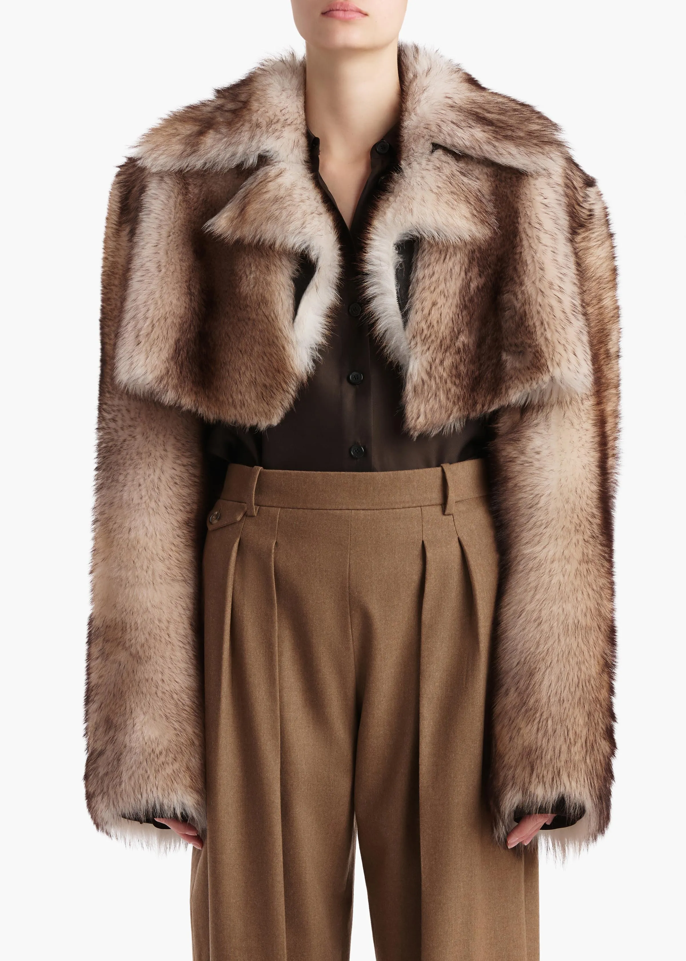 Stallone Shearling Jacket in Natural sold by KHAITE product image thumbnail 3