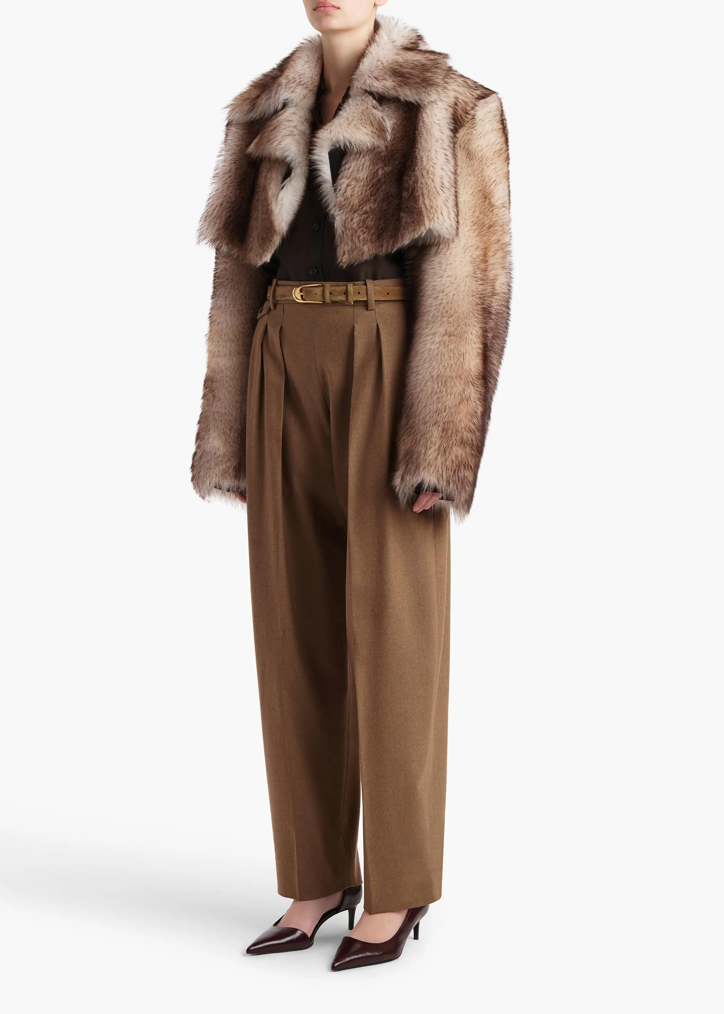 Stallone Shearling Jacket in Natural sold by KHAITE product image thumbnail 2