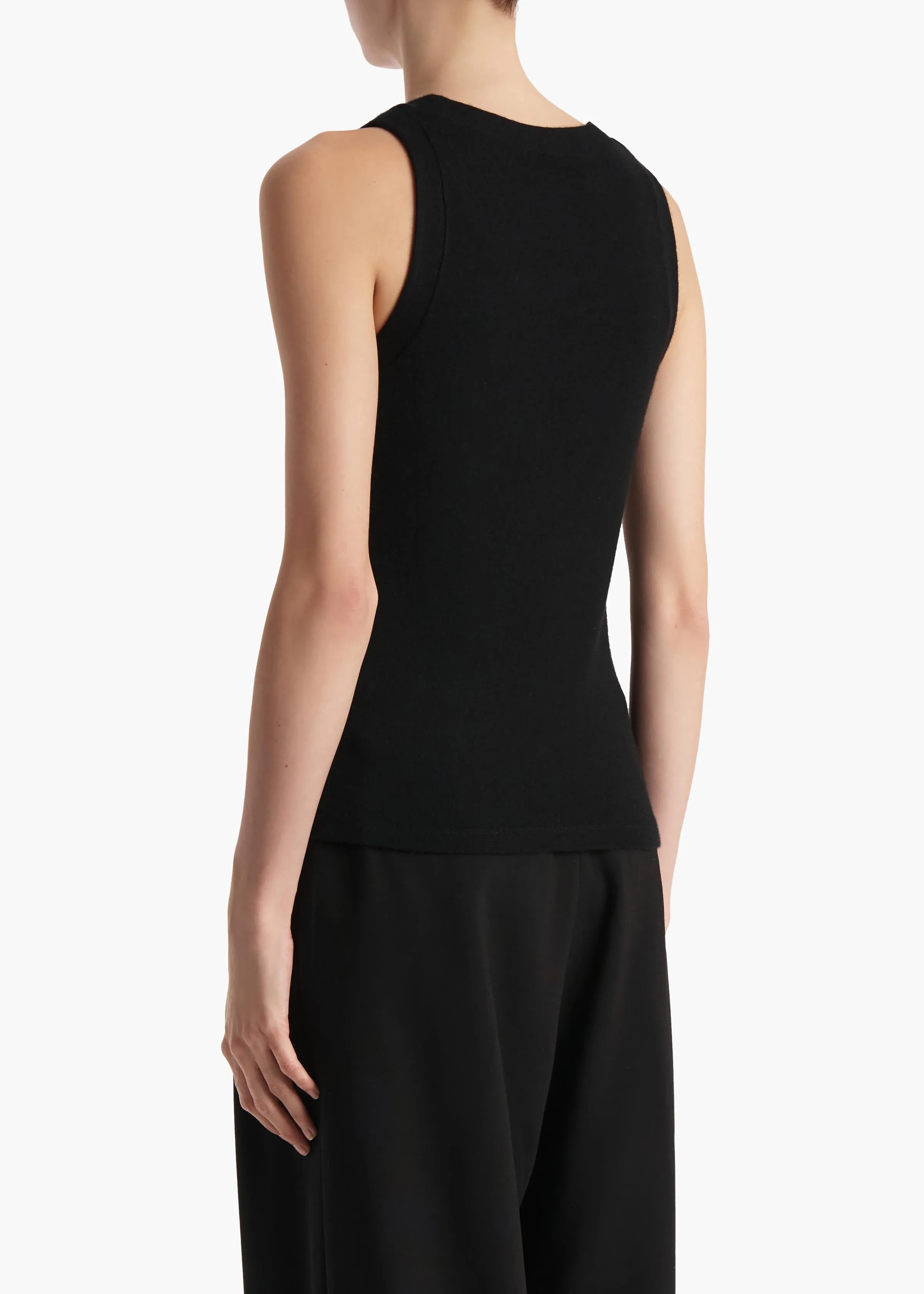 Isha Top in Black Silk Cashmere Jersey sold by KHAITE product image thumbnail 4