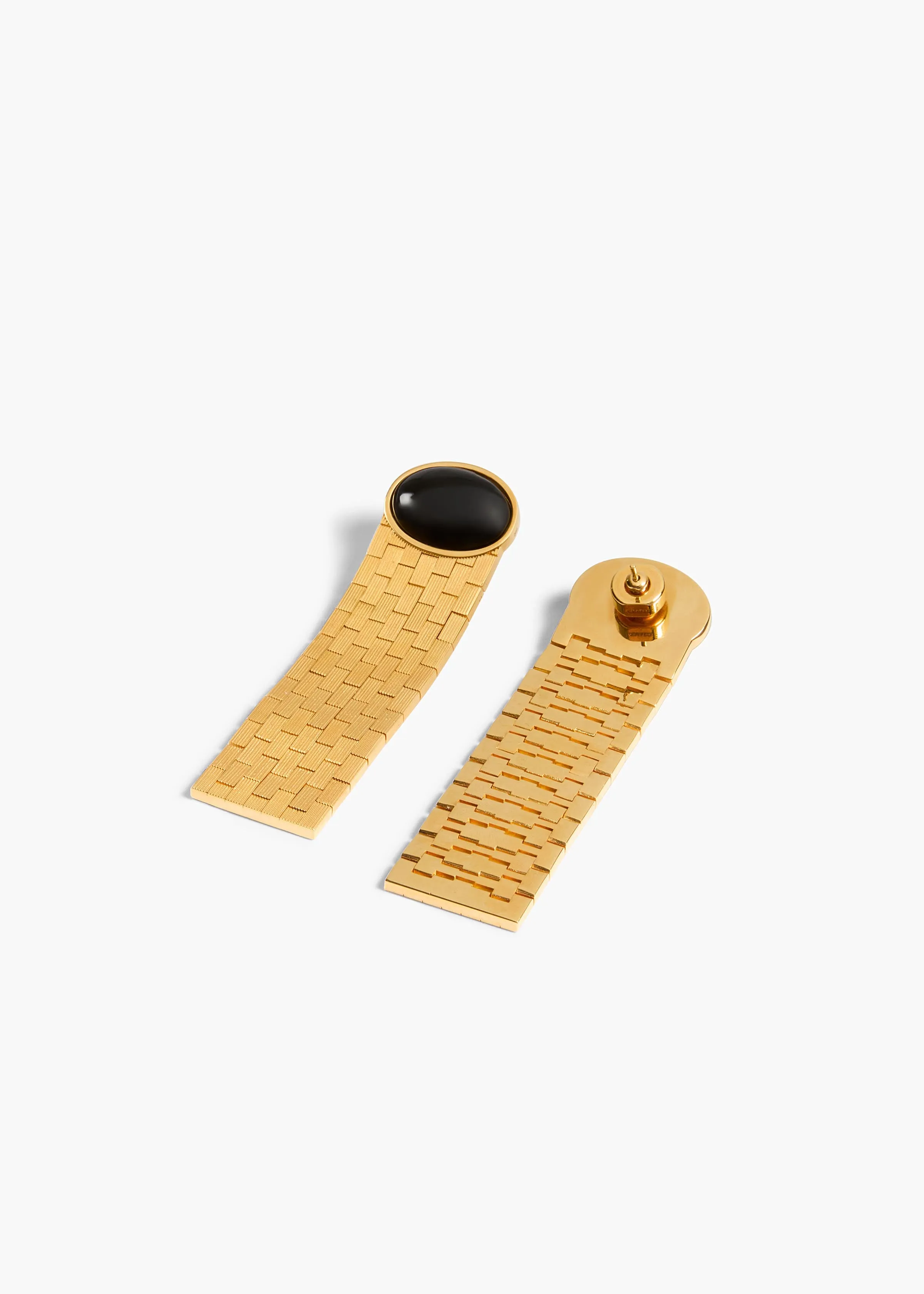 Chronos Earrings in Black and Gold sold by KHAITE product image thumbnail 2