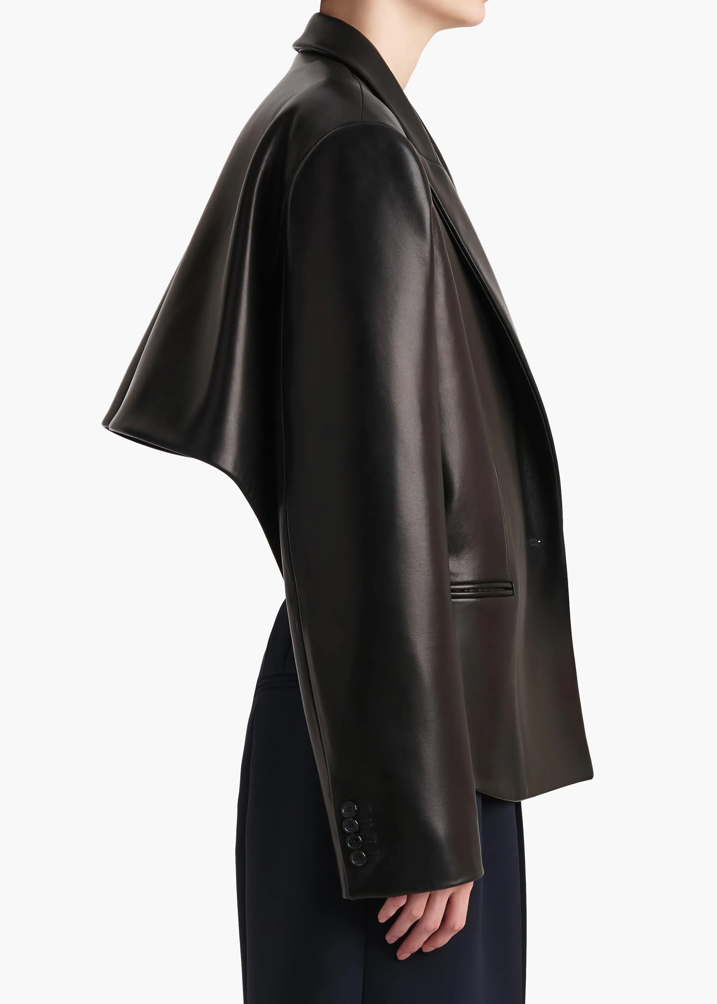 Comair Jacket in Black Leather sold by KHAITE product image thumbnail 5