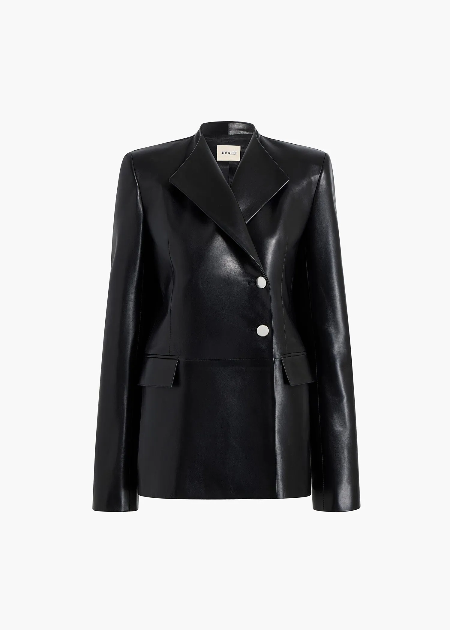 Elona Jacket in Black Leather sold by KHAITE