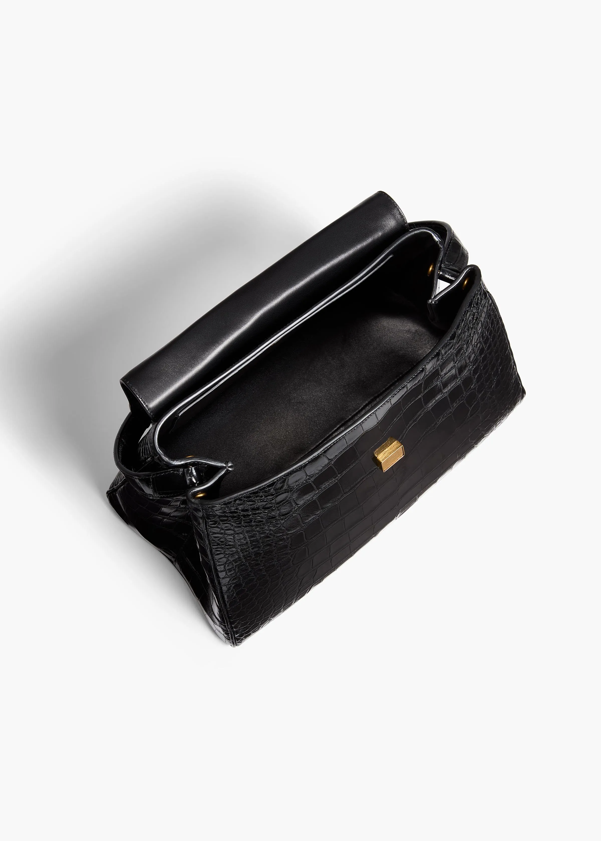 Audrey Top Handle Bag in Black Alligator sold by KHAITE product image thumbnail 4