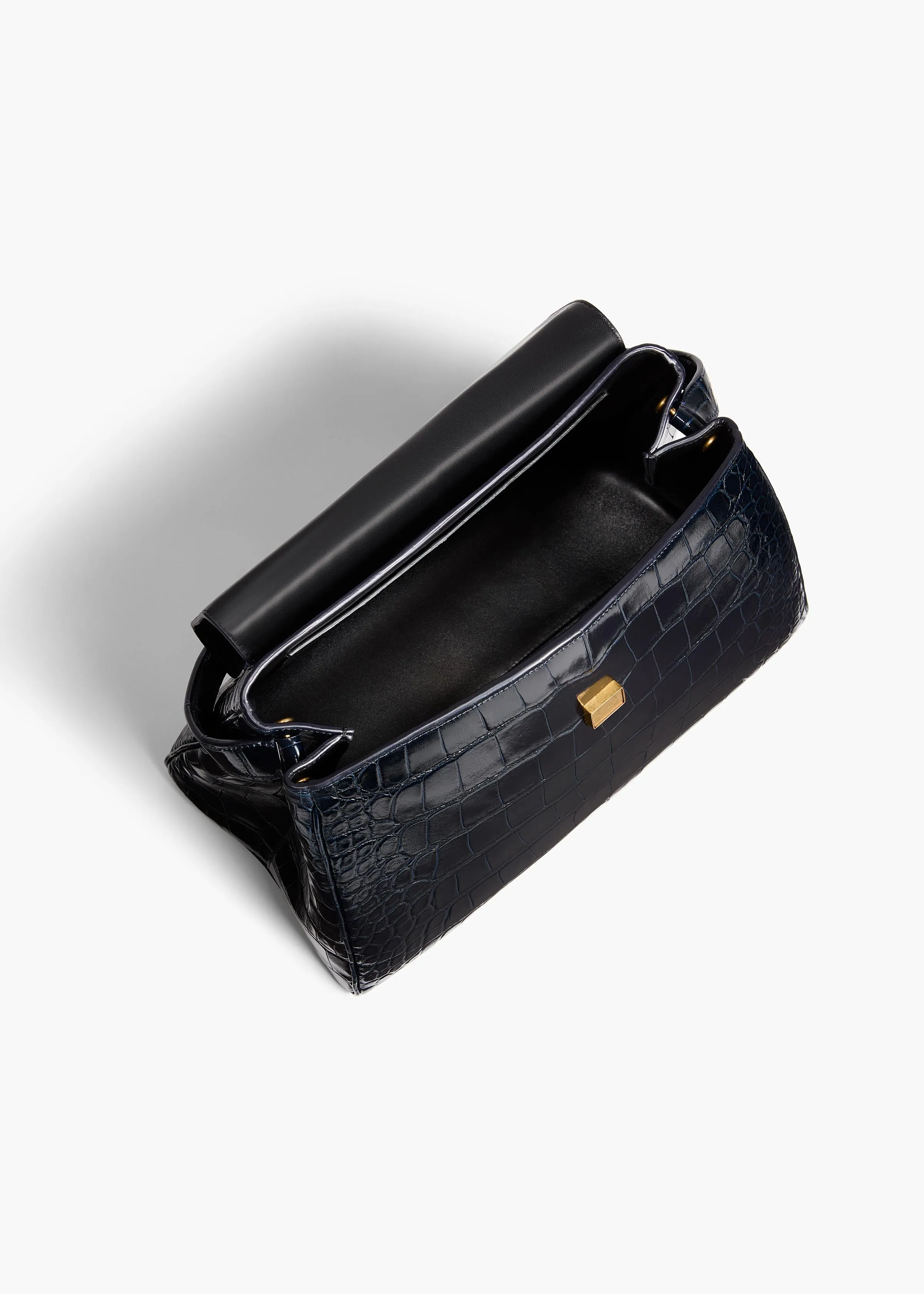 Audrey Top Handle Bag in Midnight Alligator sold by KHAITE product image thumbnail 4
