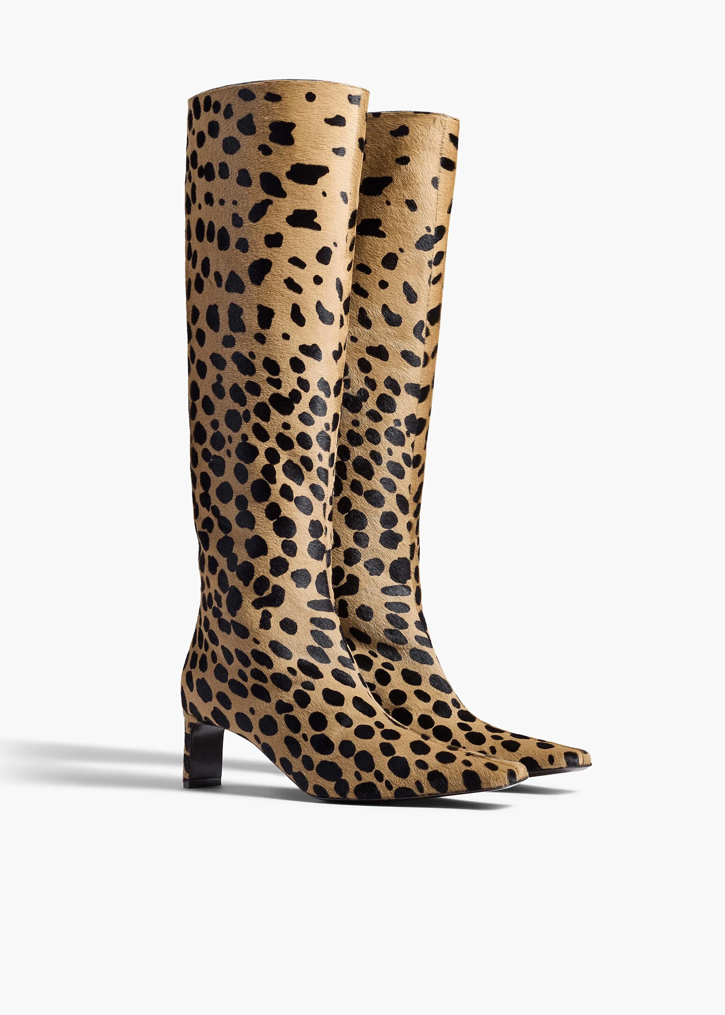 Ona Knee-High Boot in Hyena Print Haircalf sold by KHAITE product image thumbnail 2