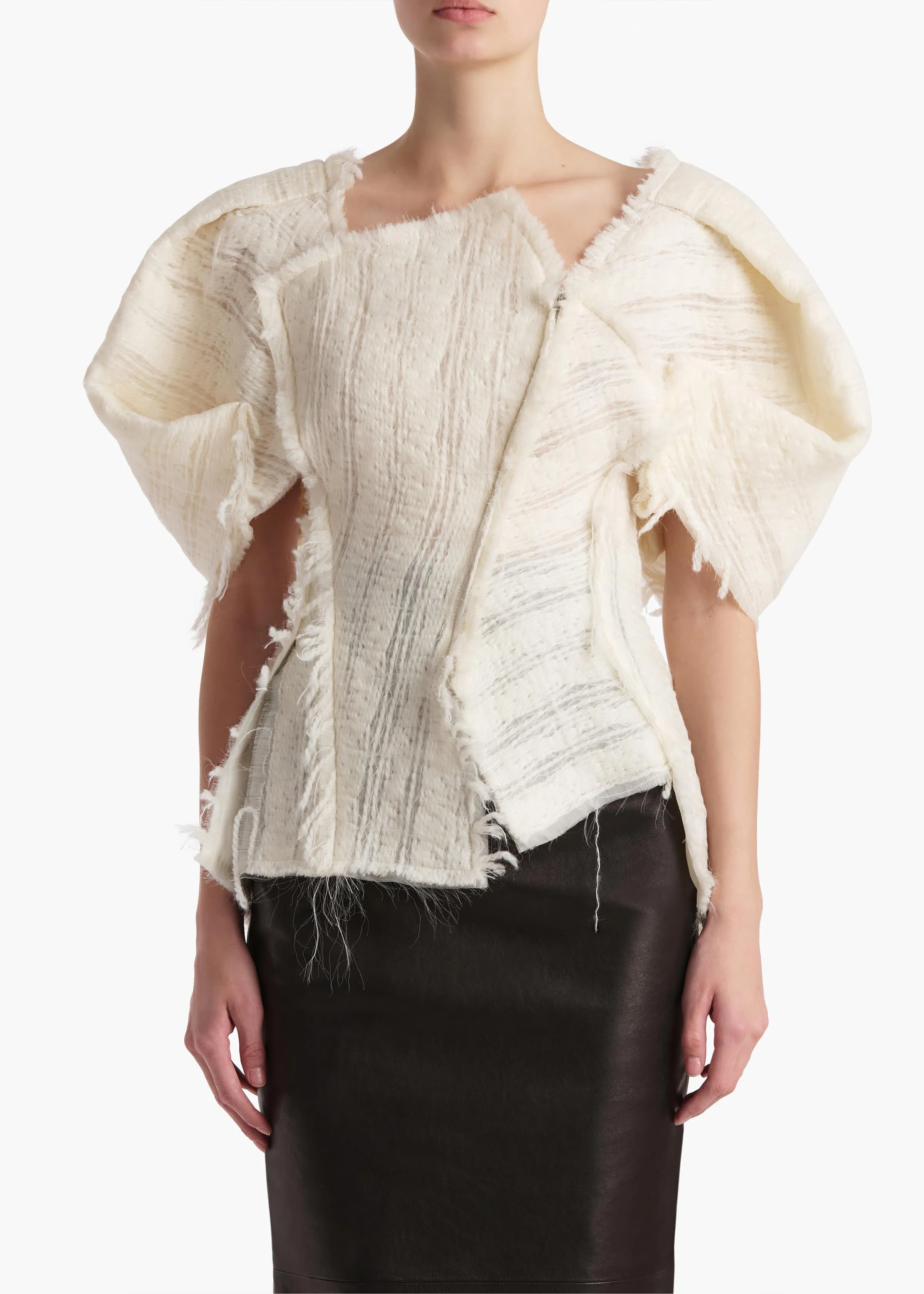 Quan Top in Ivory sold by KHAITE product image thumbnail 3