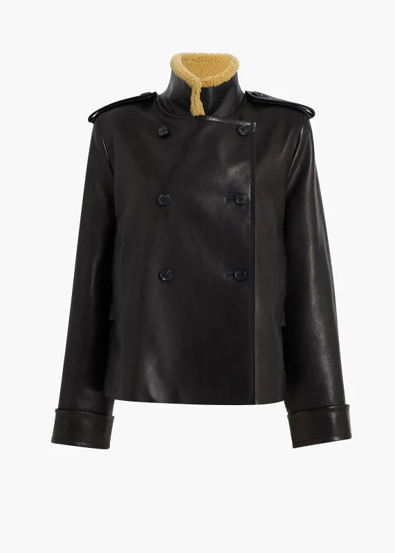 Dean Jacket in Black Leather with Shearling sold by KHAITE