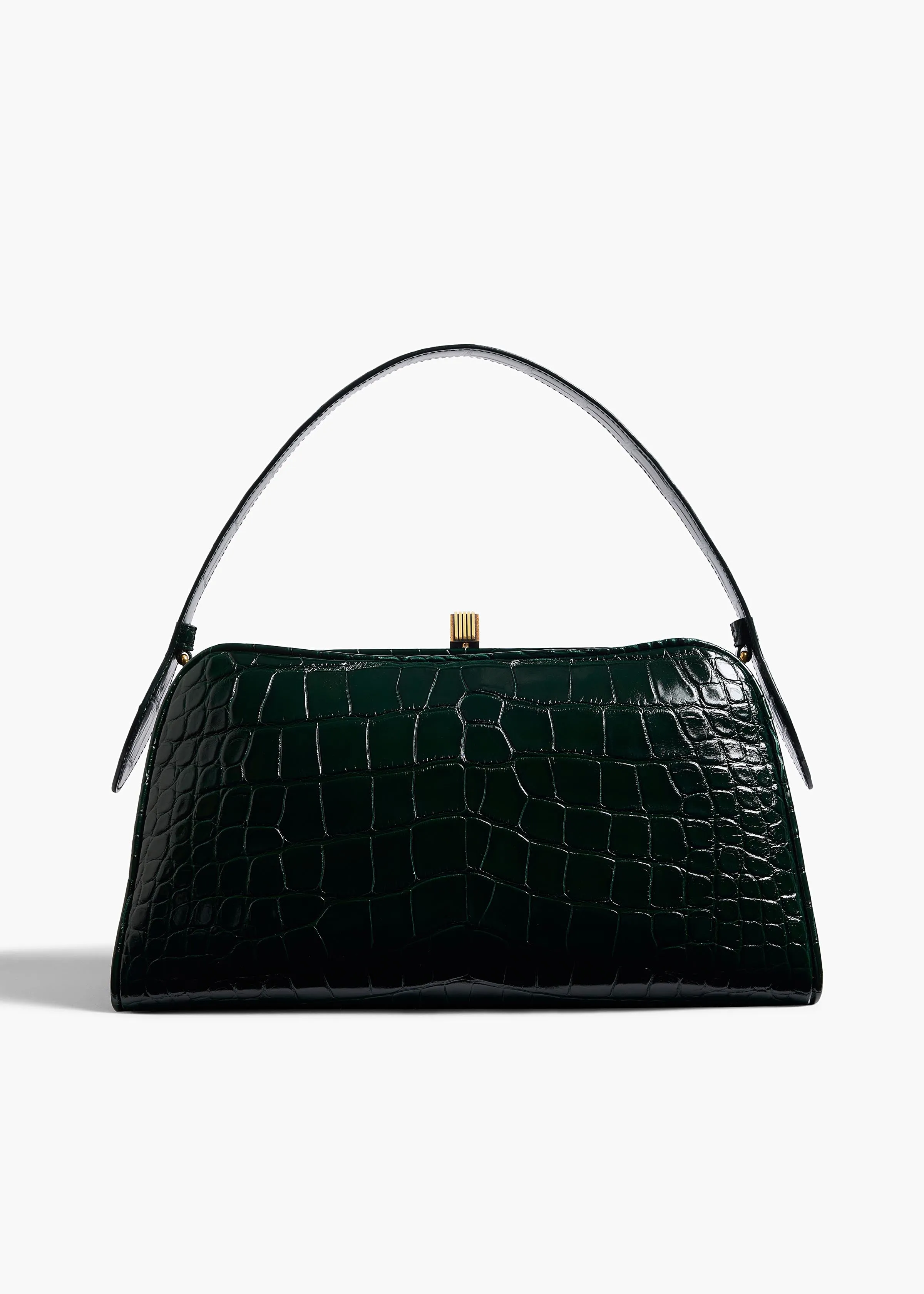 Cate Bag in Hunter Green Alligator sold by KHAITE