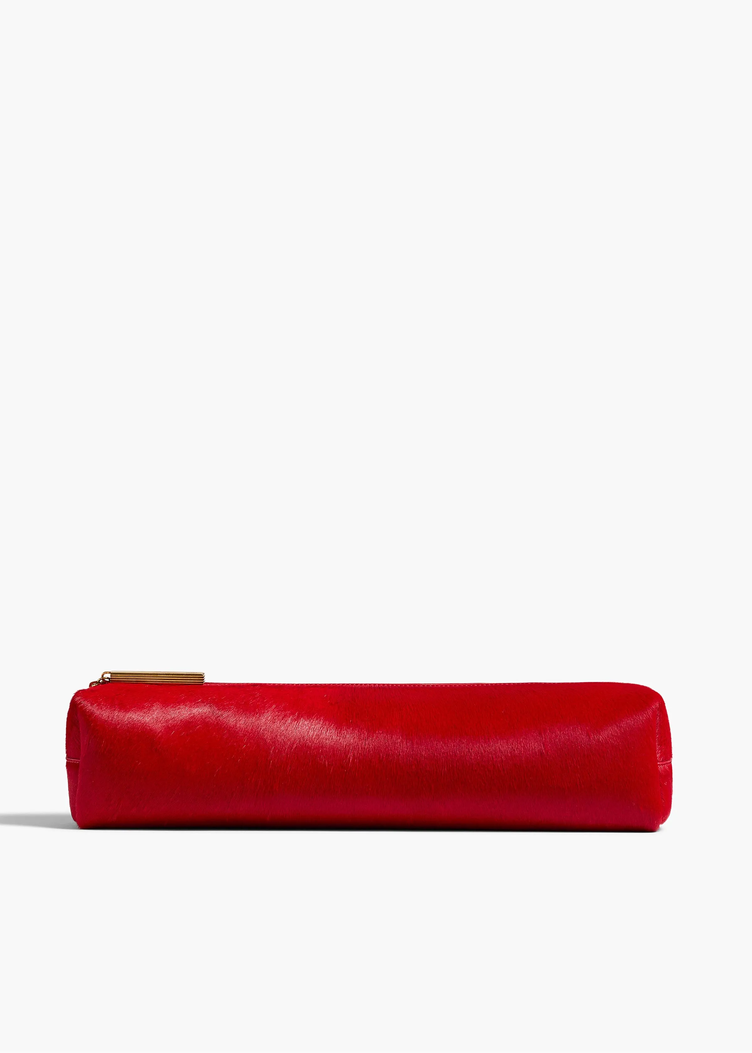 Kye Pencil Case in Ruby Haircalf sold by KHAITE