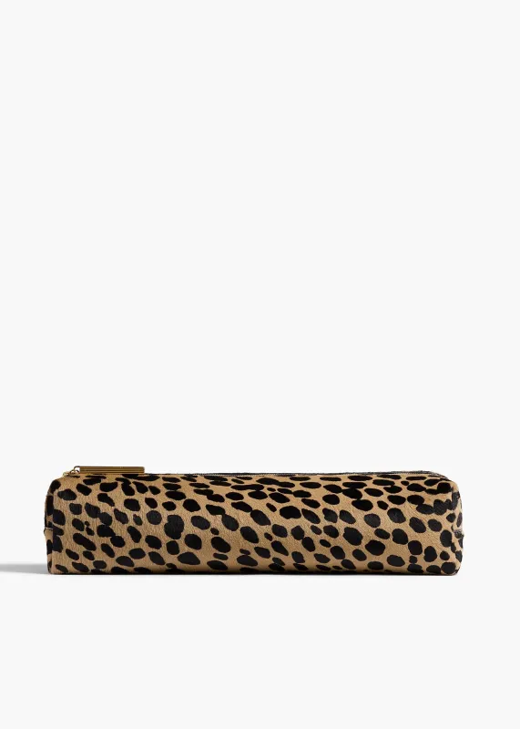 Kye Pencil Case in Heyna Print Haircalf sold by KHAITE
