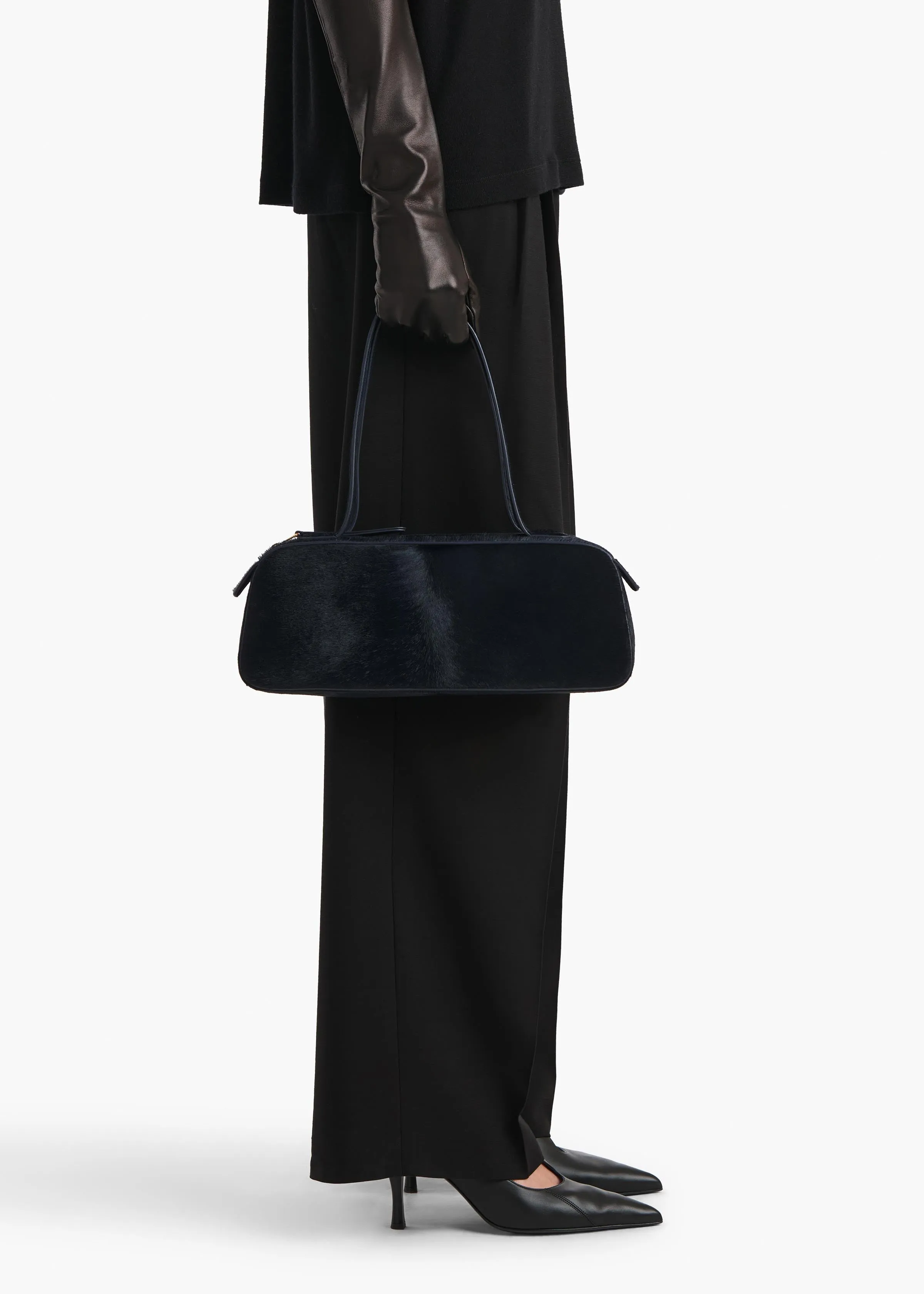 Simona Shoulder Bag in Midnight Haircalf sold by KHAITE product image thumbnail 5