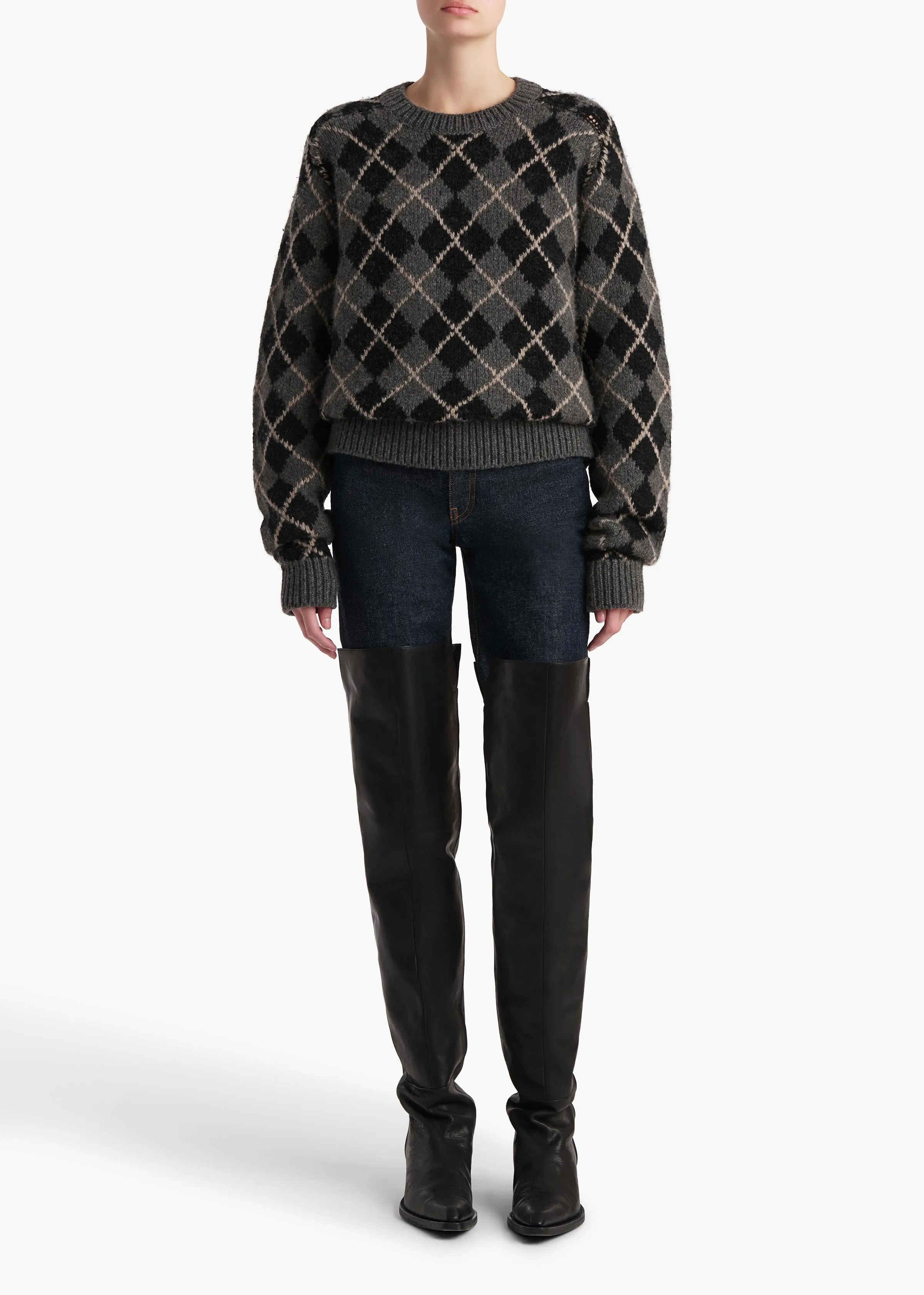 Pratt Sweater in Stone Multi sold by KHAITE product image thumbnail 2