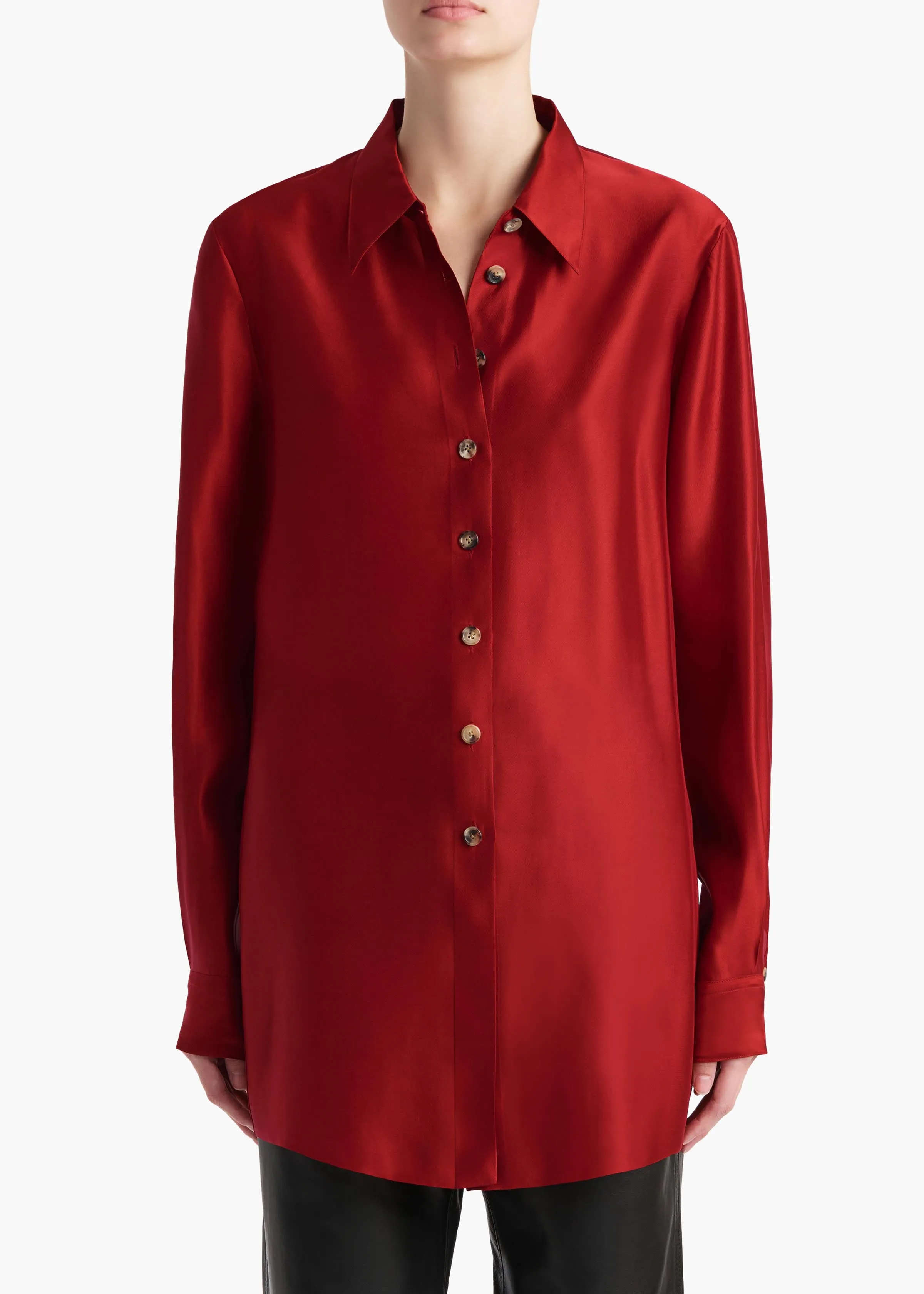 Auryn Top in Crimson sold by KHAITE product image thumbnail 3