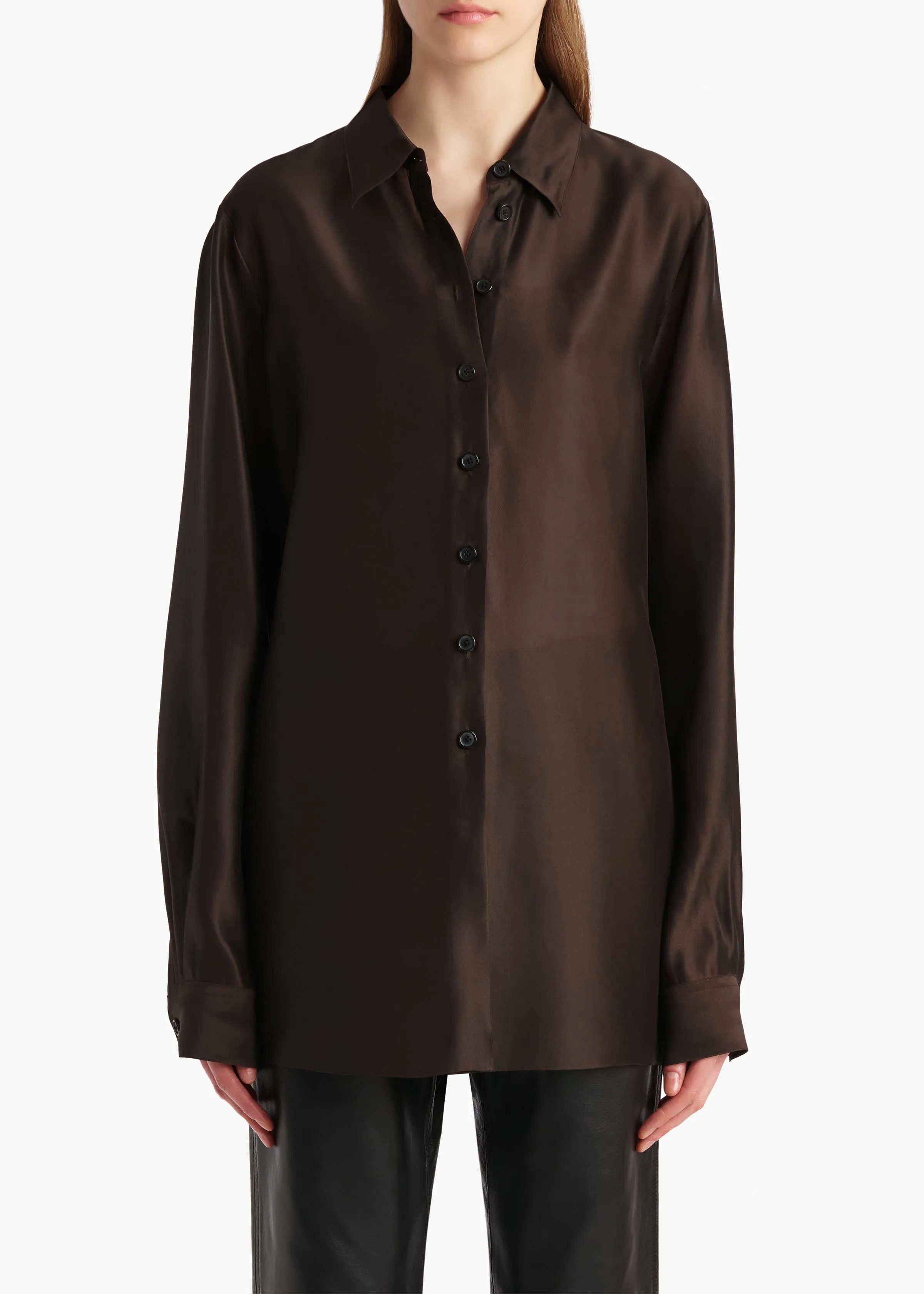 Auryn Top in Bark sold by KHAITE product image thumbnail 3