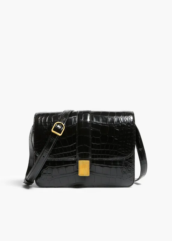 Blake Crossbody Bag in Black Alligator sold by KHAITE