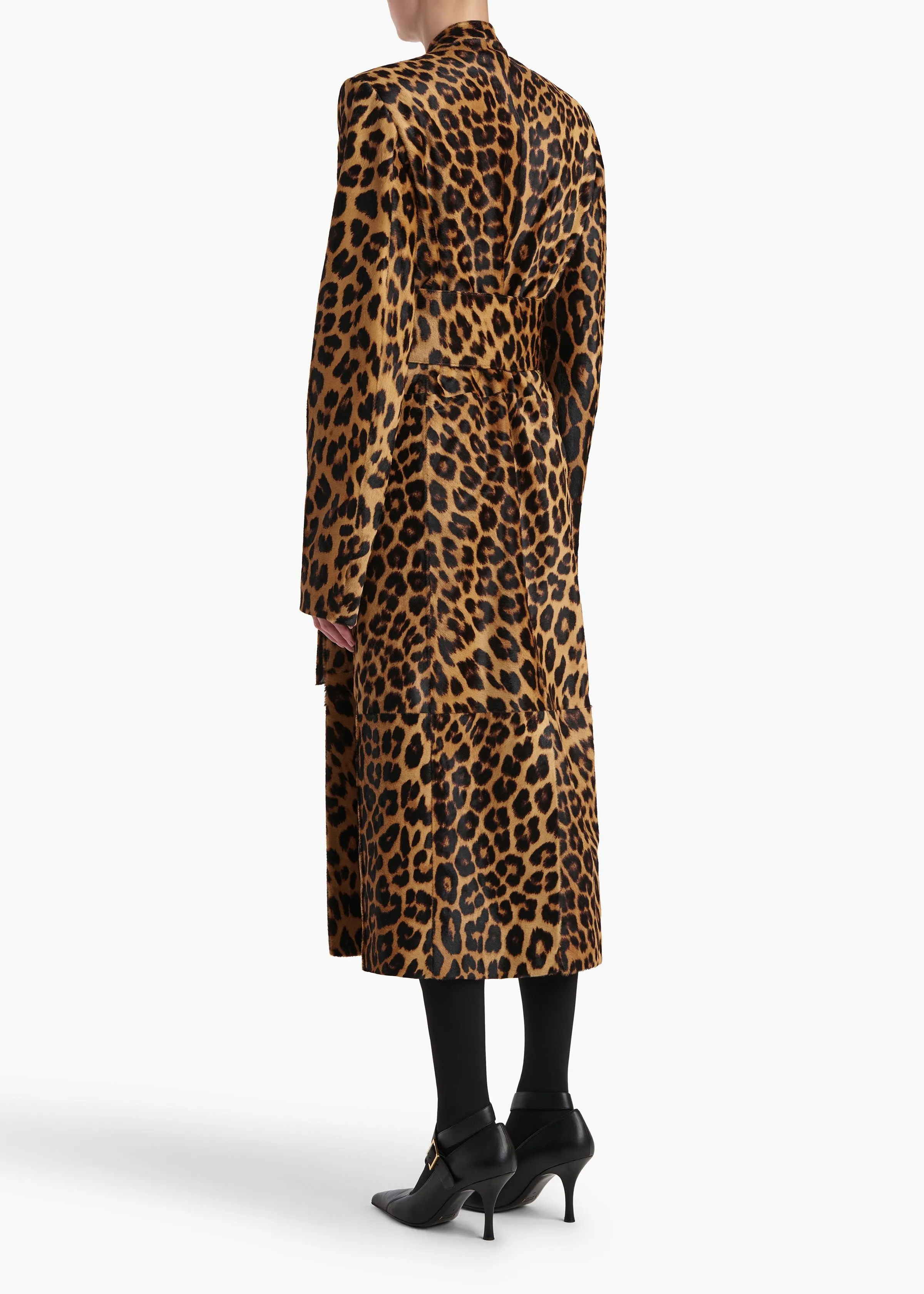 Jelson Coat in Leopard Print Haircalf sold by KHAITE product image thumbnail 4