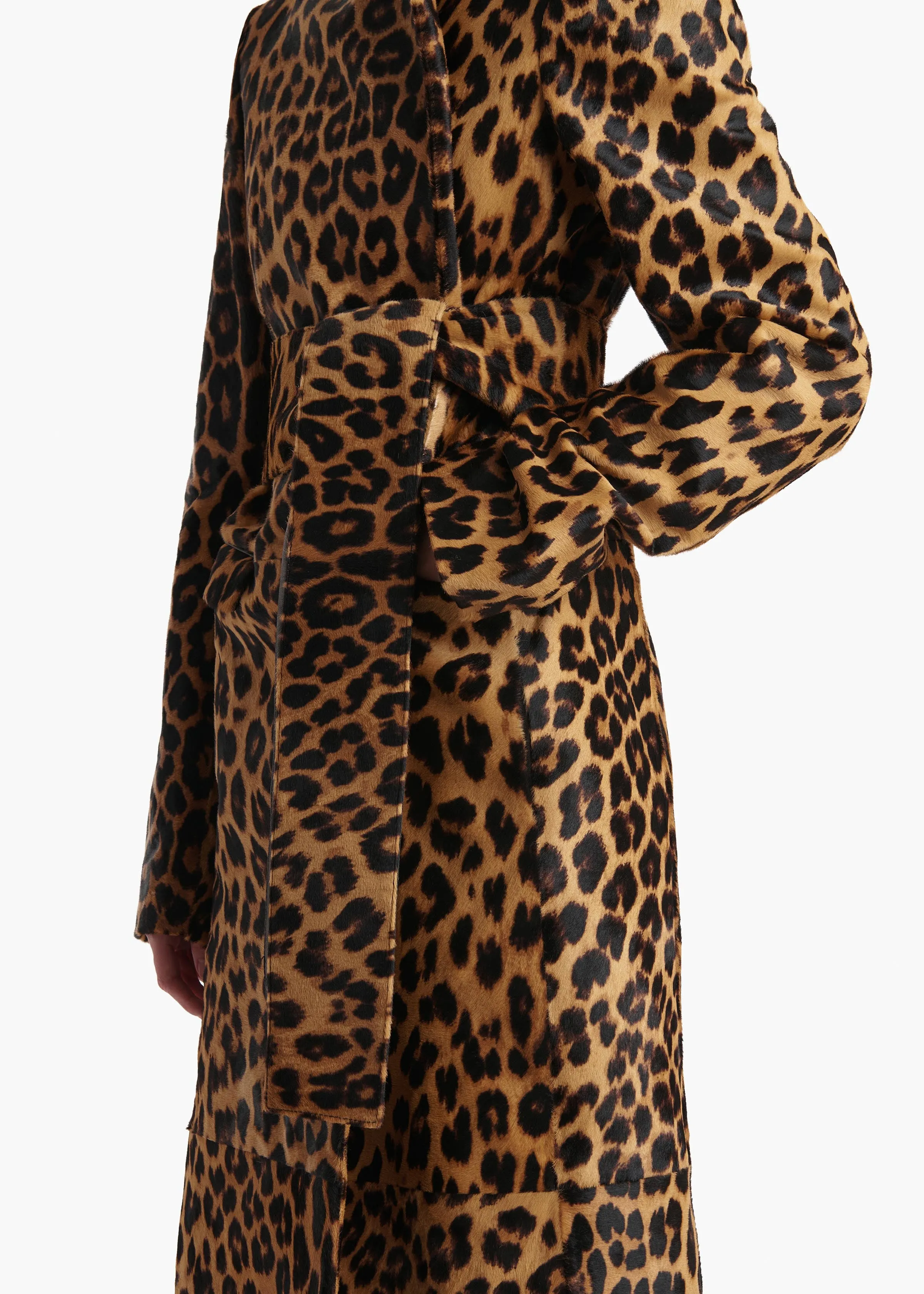 Jelson Coat in Leopard Print Haircalf sold by KHAITE product image thumbnail 5