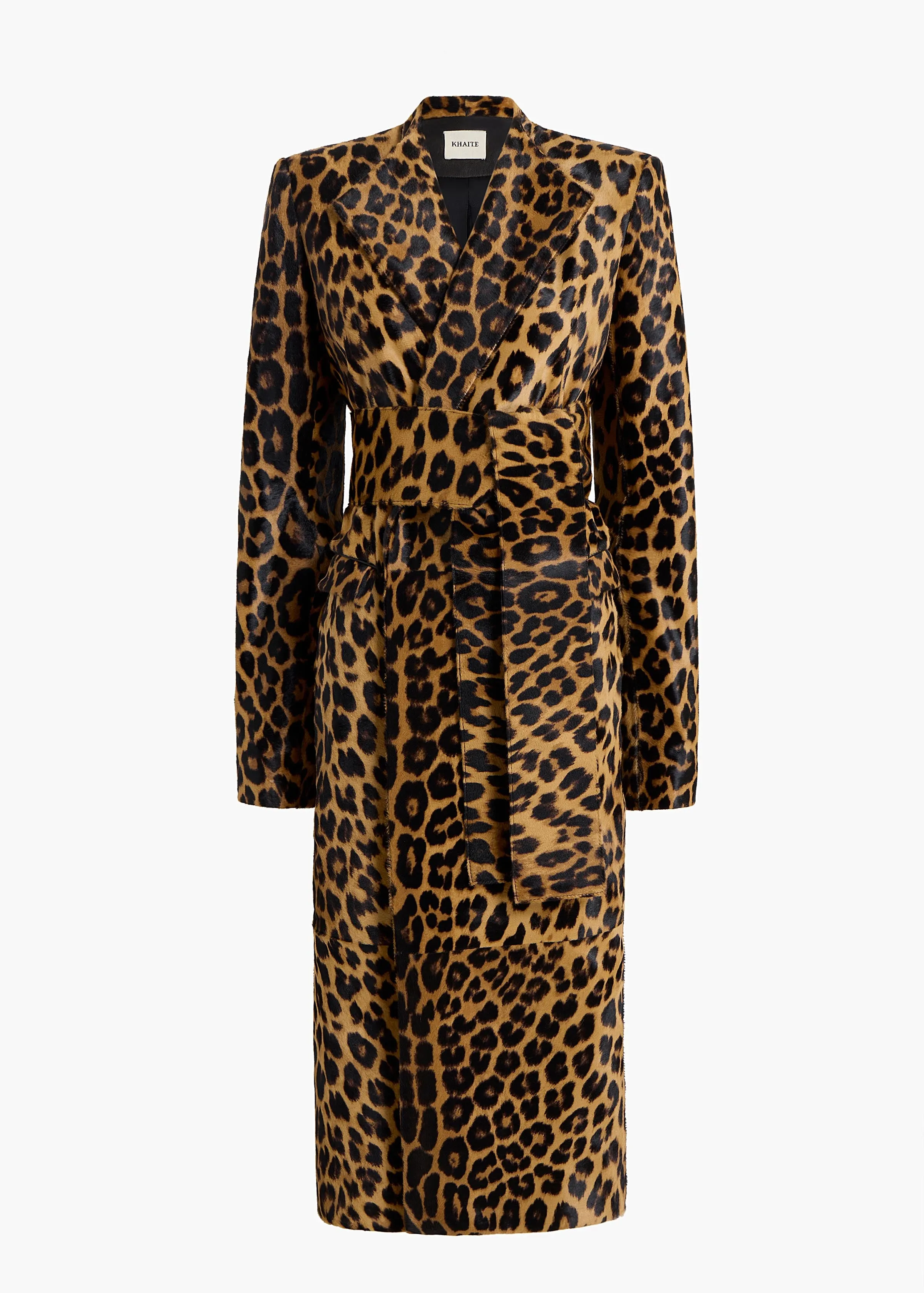 Jelson Coat in Leopard Print Haircalf sold by KHAITE