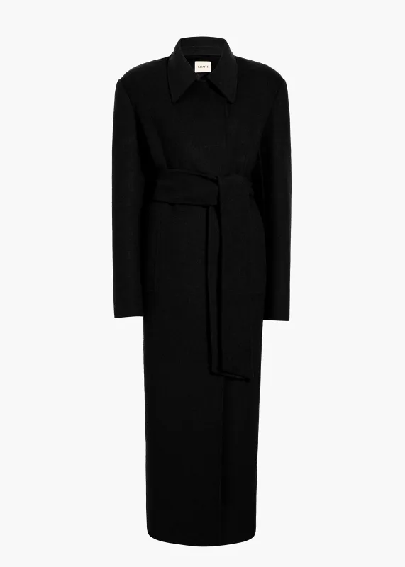 Lea Coat in Black sold by KHAITE
