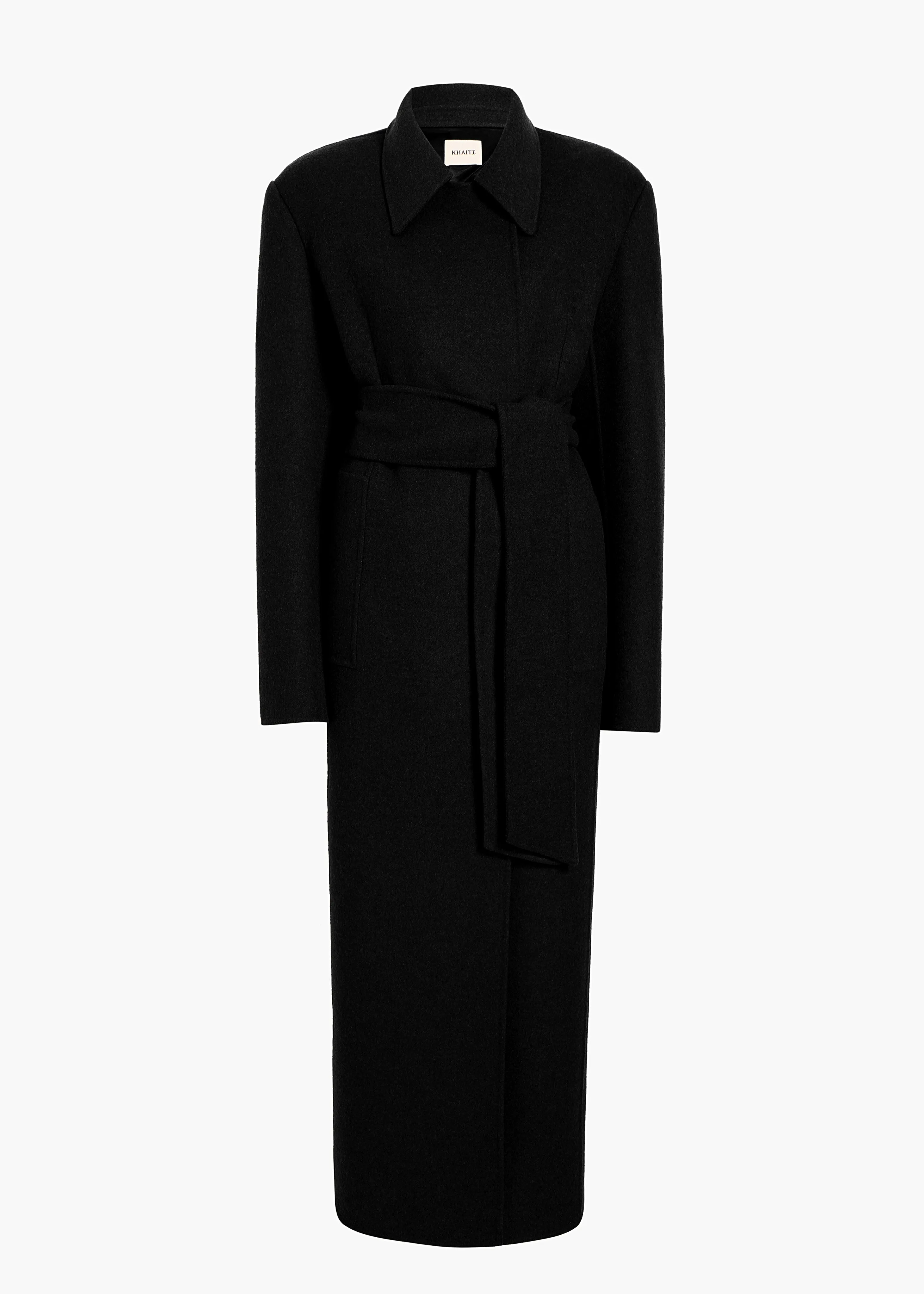 Lea Coat in Black sold by KHAITE