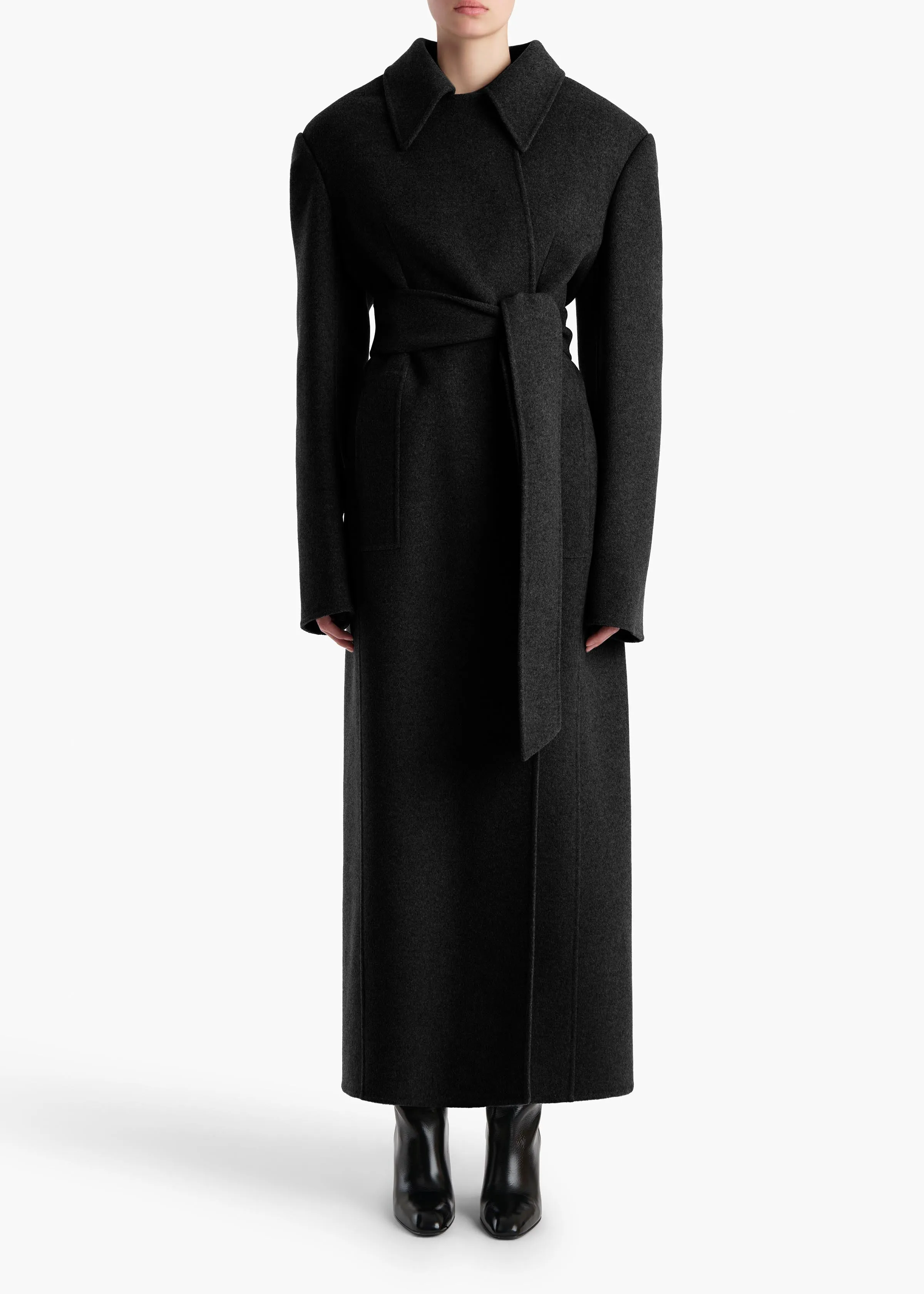 Lea Coat in Black sold by KHAITE product image thumbnail 3
