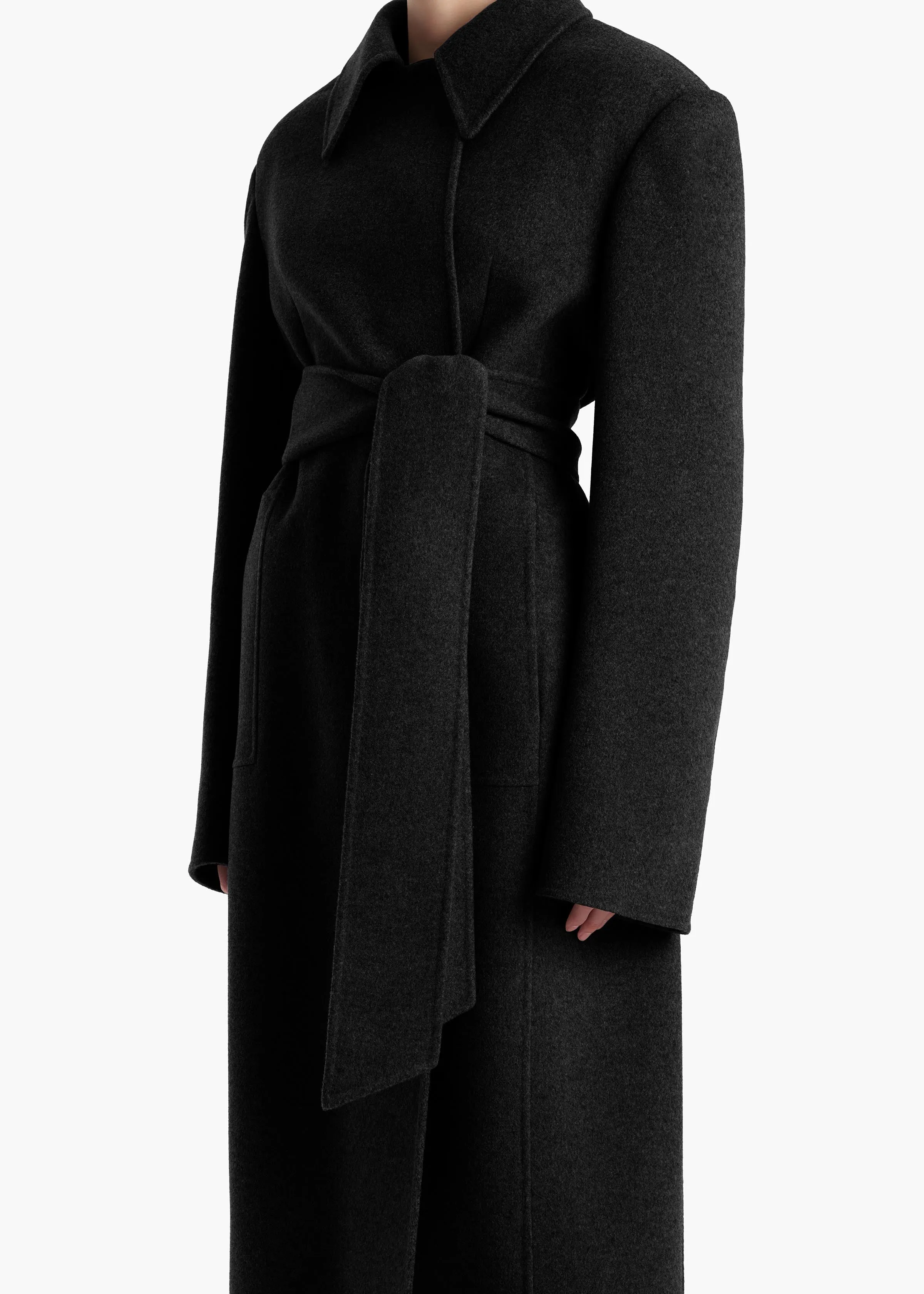 Lea Coat in Black sold by KHAITE product image thumbnail 5