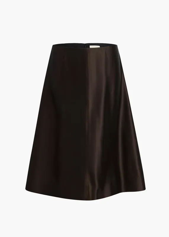 Nania Skirt in Bark sold by KHAITE