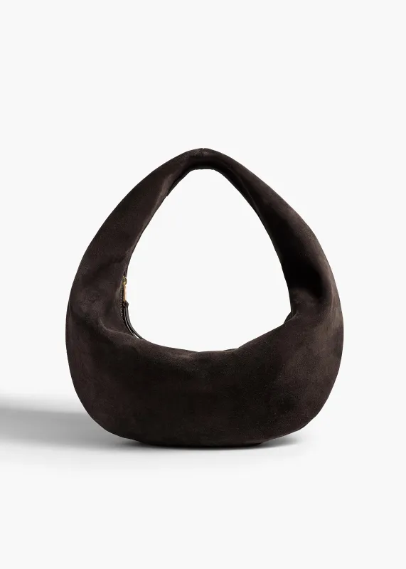 Medium Olivia Hobo in Dark Brown Suede sold by KHAITE