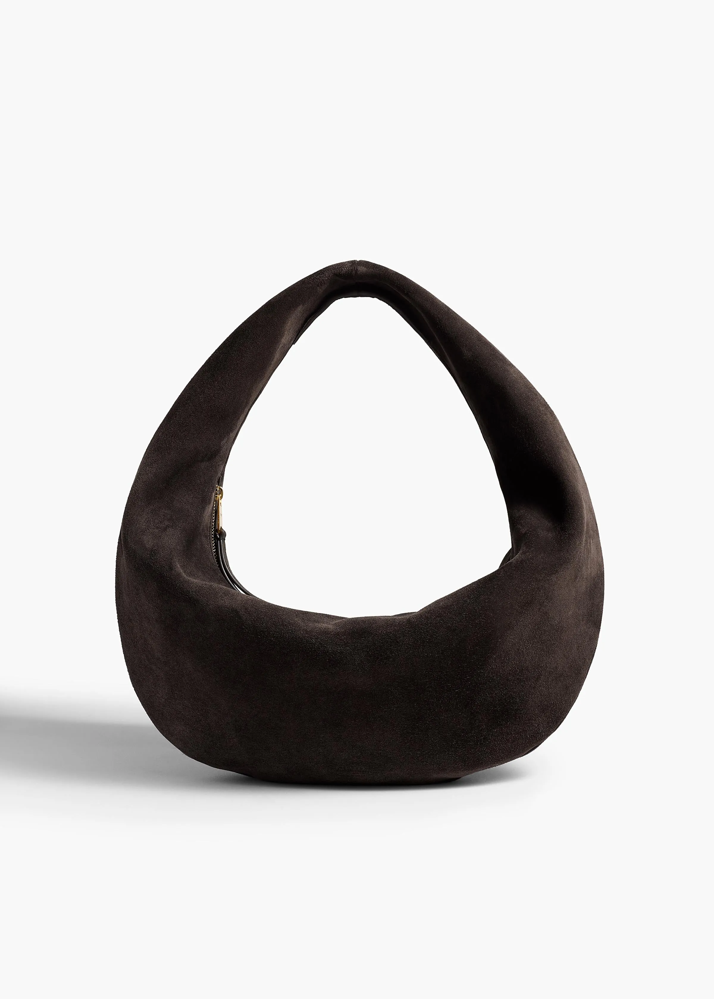 Medium Olivia Hobo in Dark Brown Suede sold by KHAITE