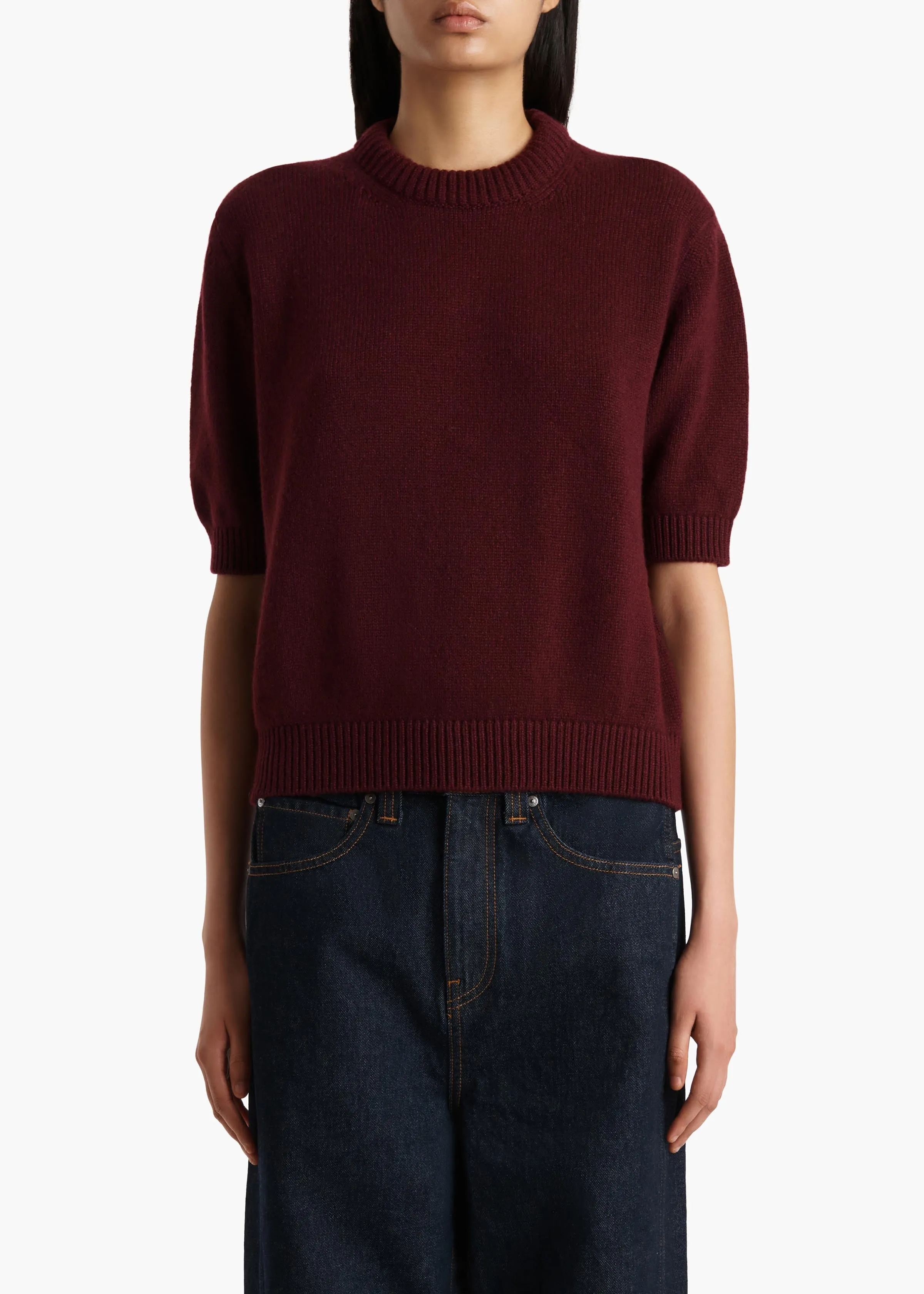 Davin Sweater in Eggplant sold by KHAITE product image thumbnail 3