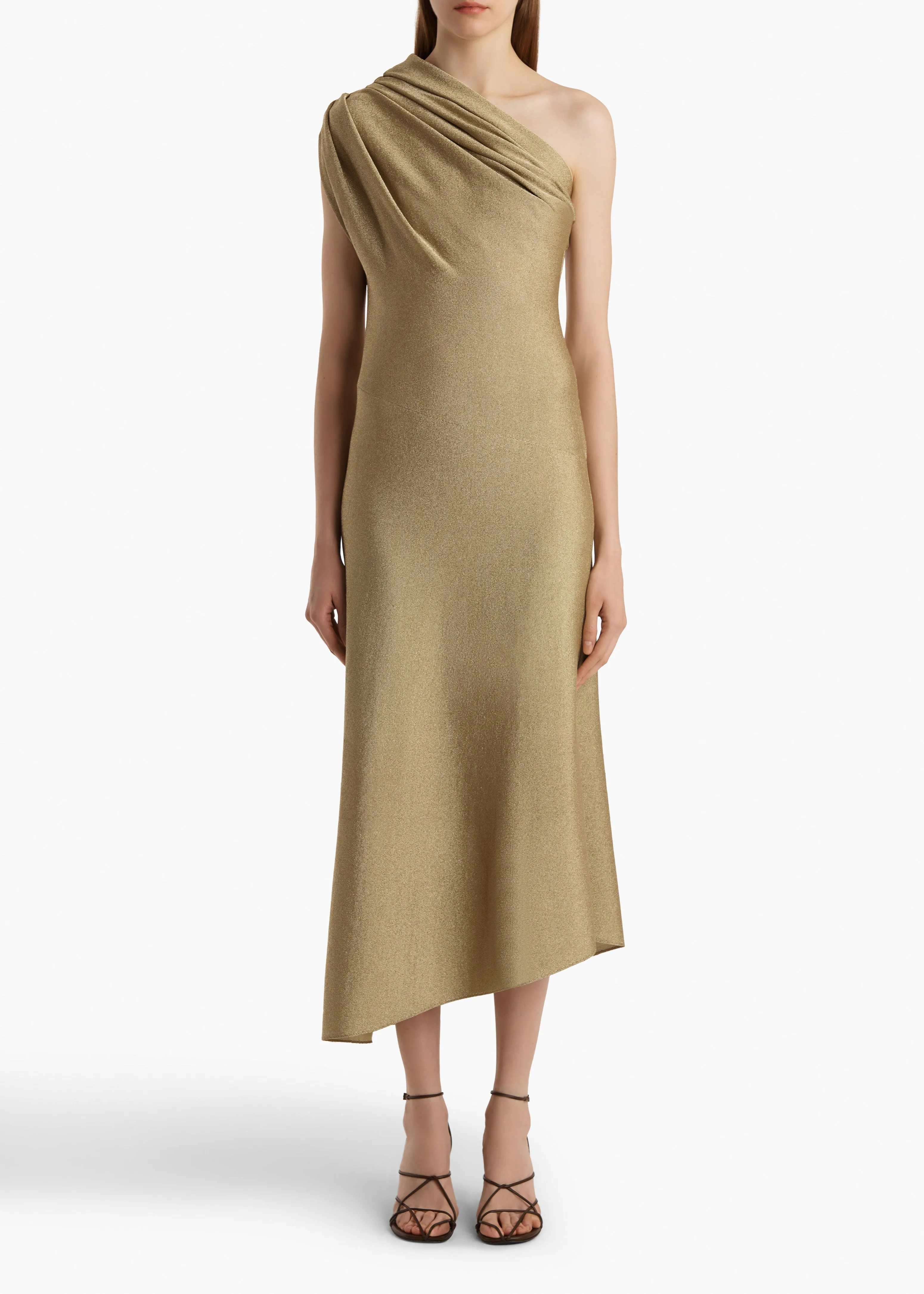 Coast Dress in Gold sold by KHAITE product image thumbnail 3
