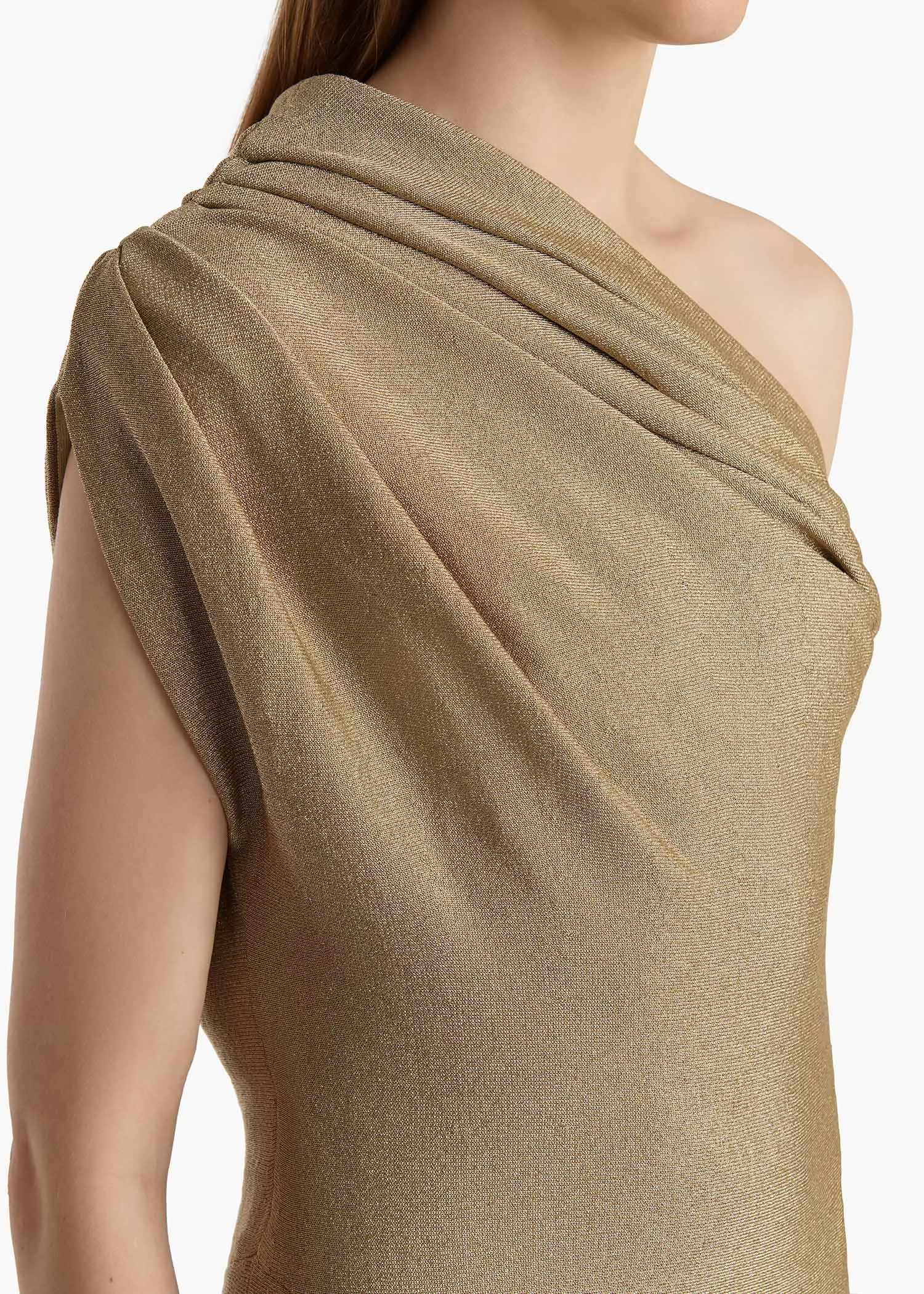 Coast Dress in Gold sold by KHAITE product image thumbnail 5