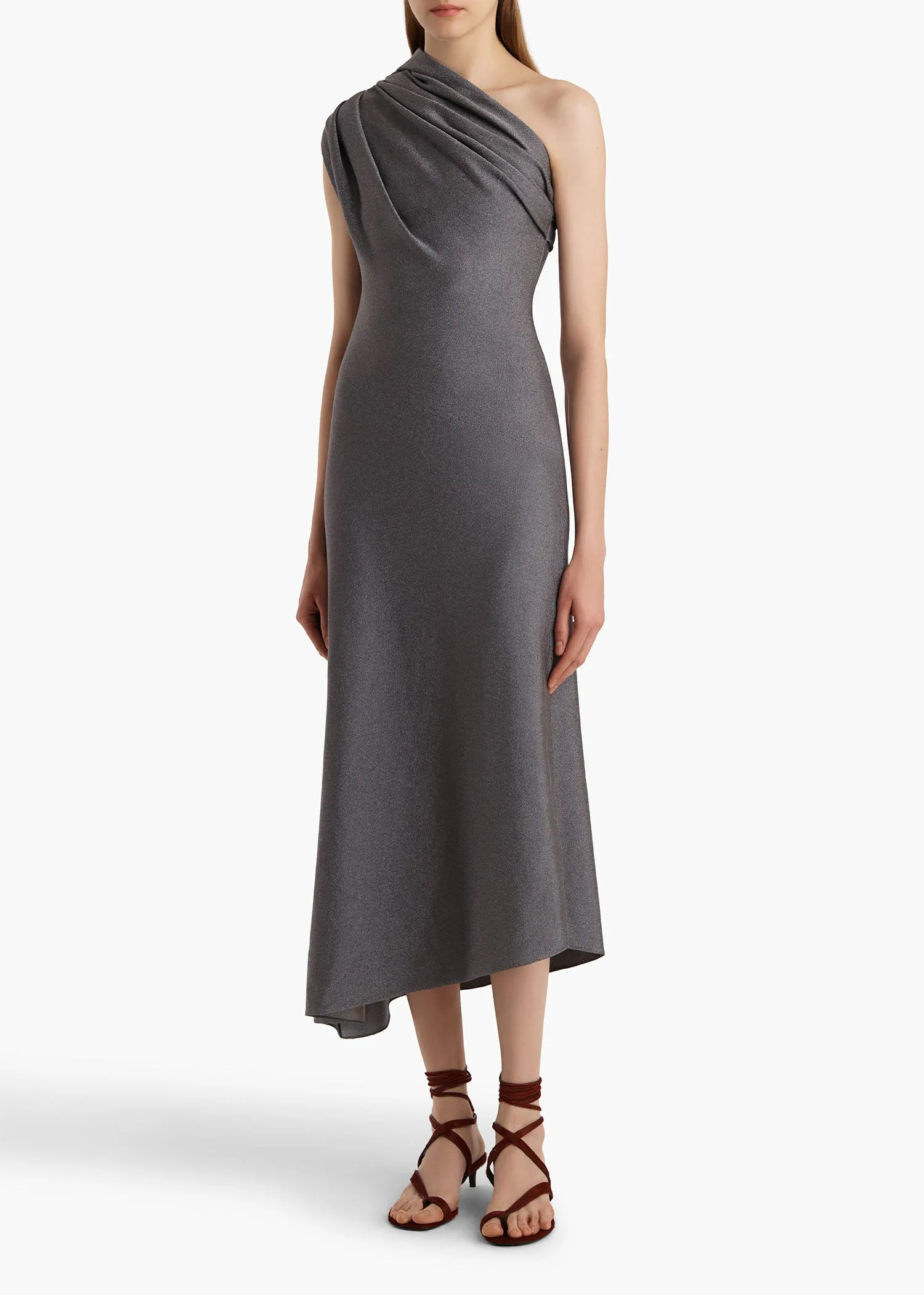 Coast Dress in Gunmetal sold by KHAITE product image thumbnail 2
