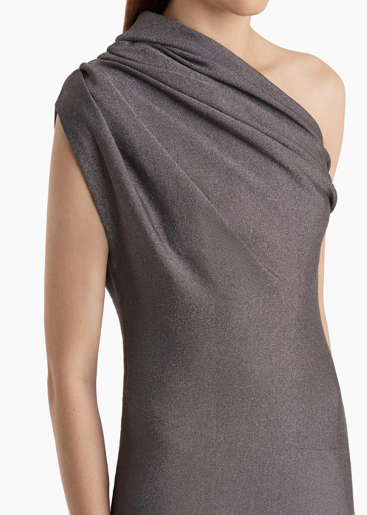 Coast Dress in Gunmetal sold by KHAITE product image thumbnail 5