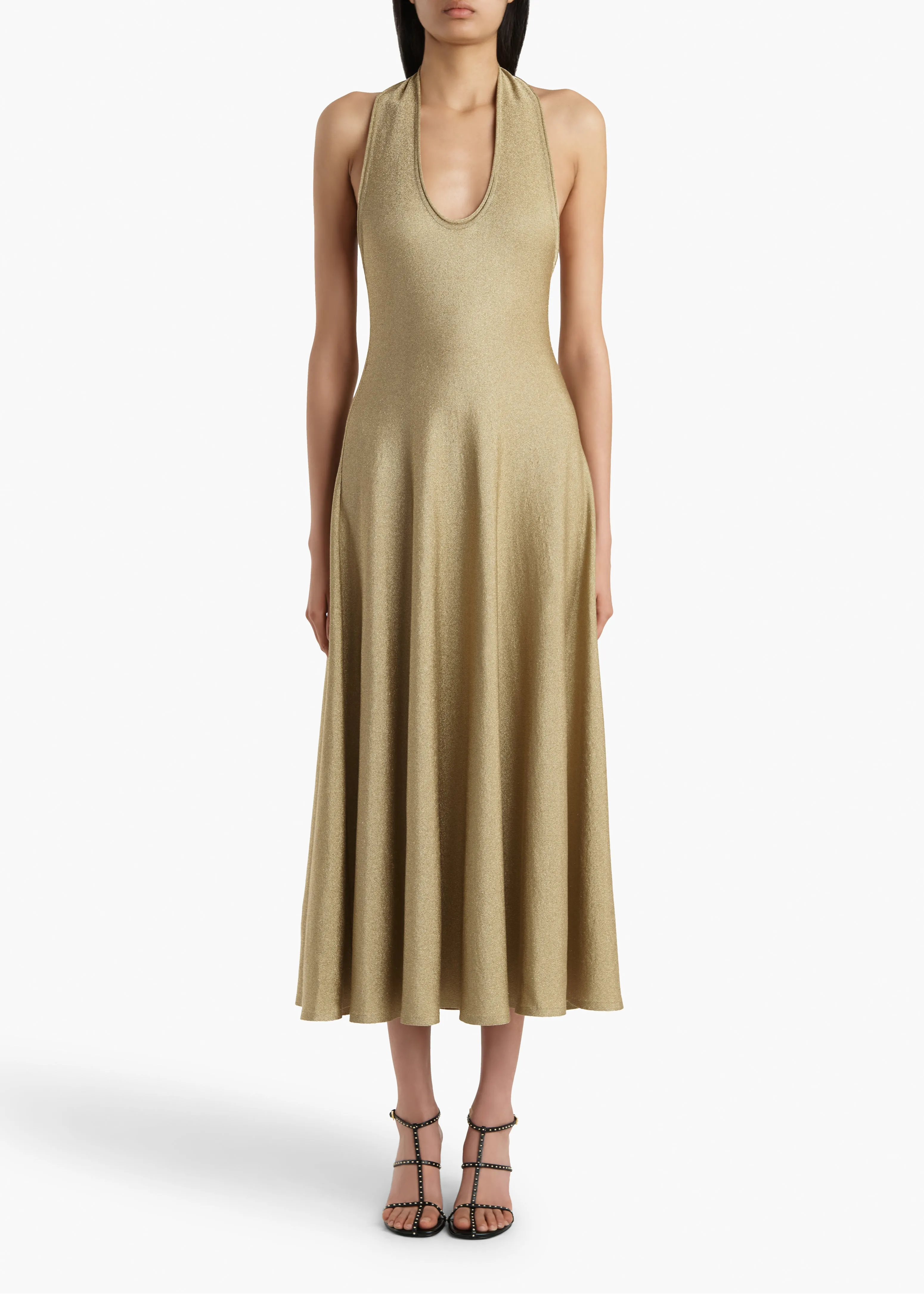 Melina Dress in Gold sold by KHAITE product image thumbnail 3