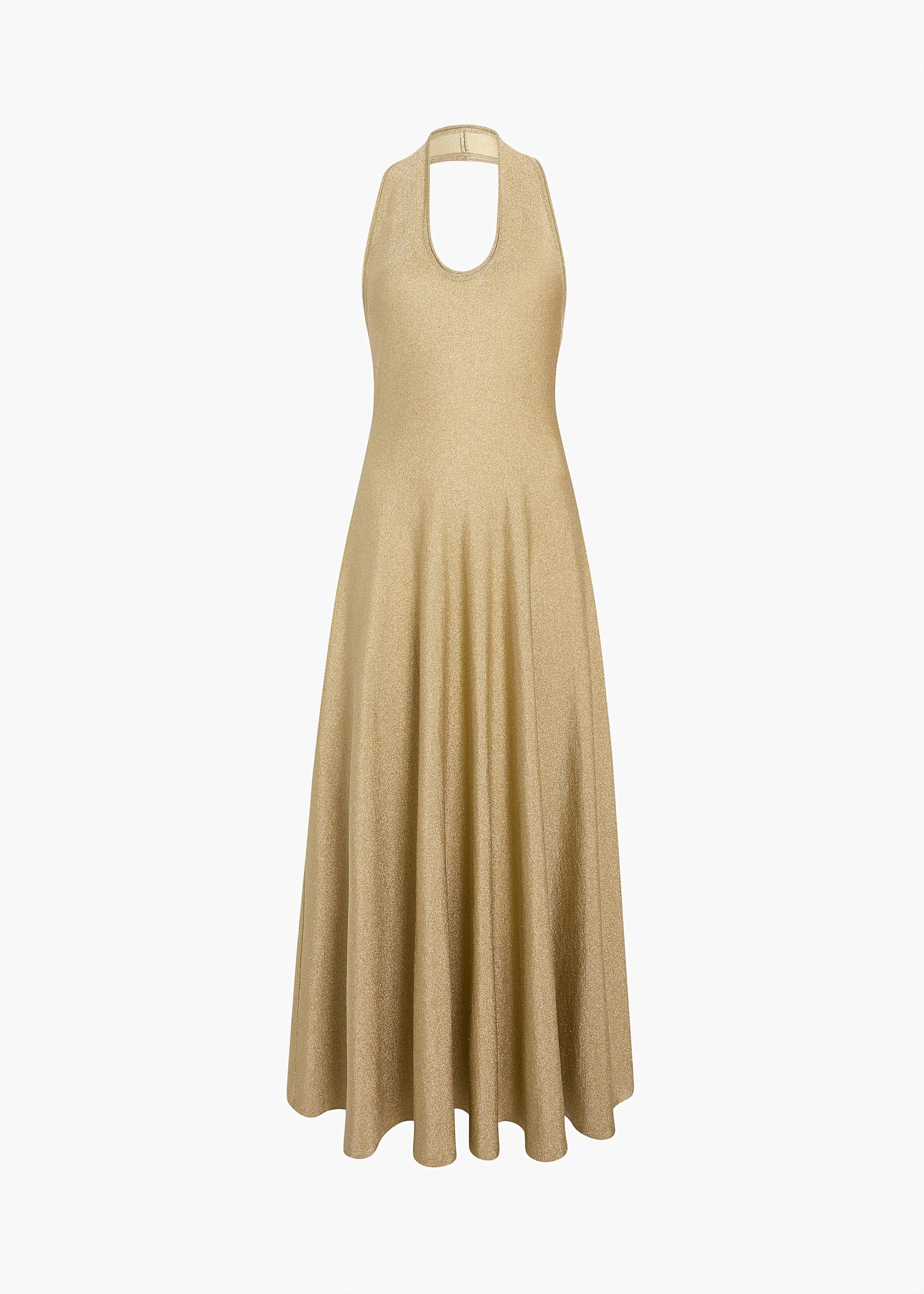 Melina Dress in Gold sold by KHAITE