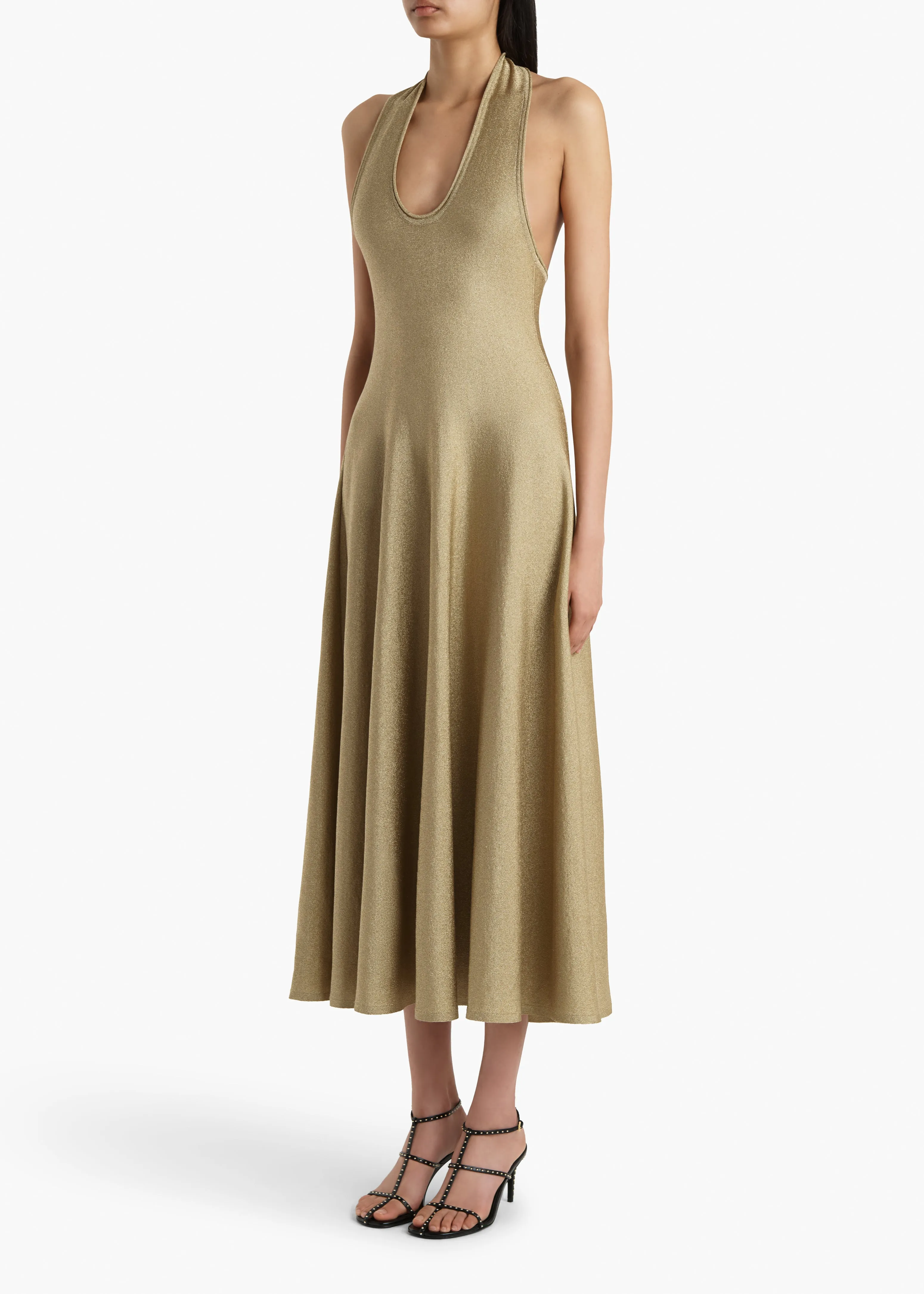 Melina Dress in Gold sold by KHAITE product image thumbnail 2