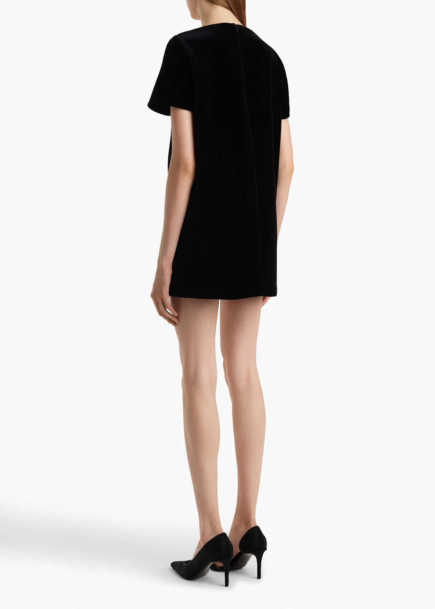 Benji Dress in Black Velvet sold by KHAITE product image thumbnail 4