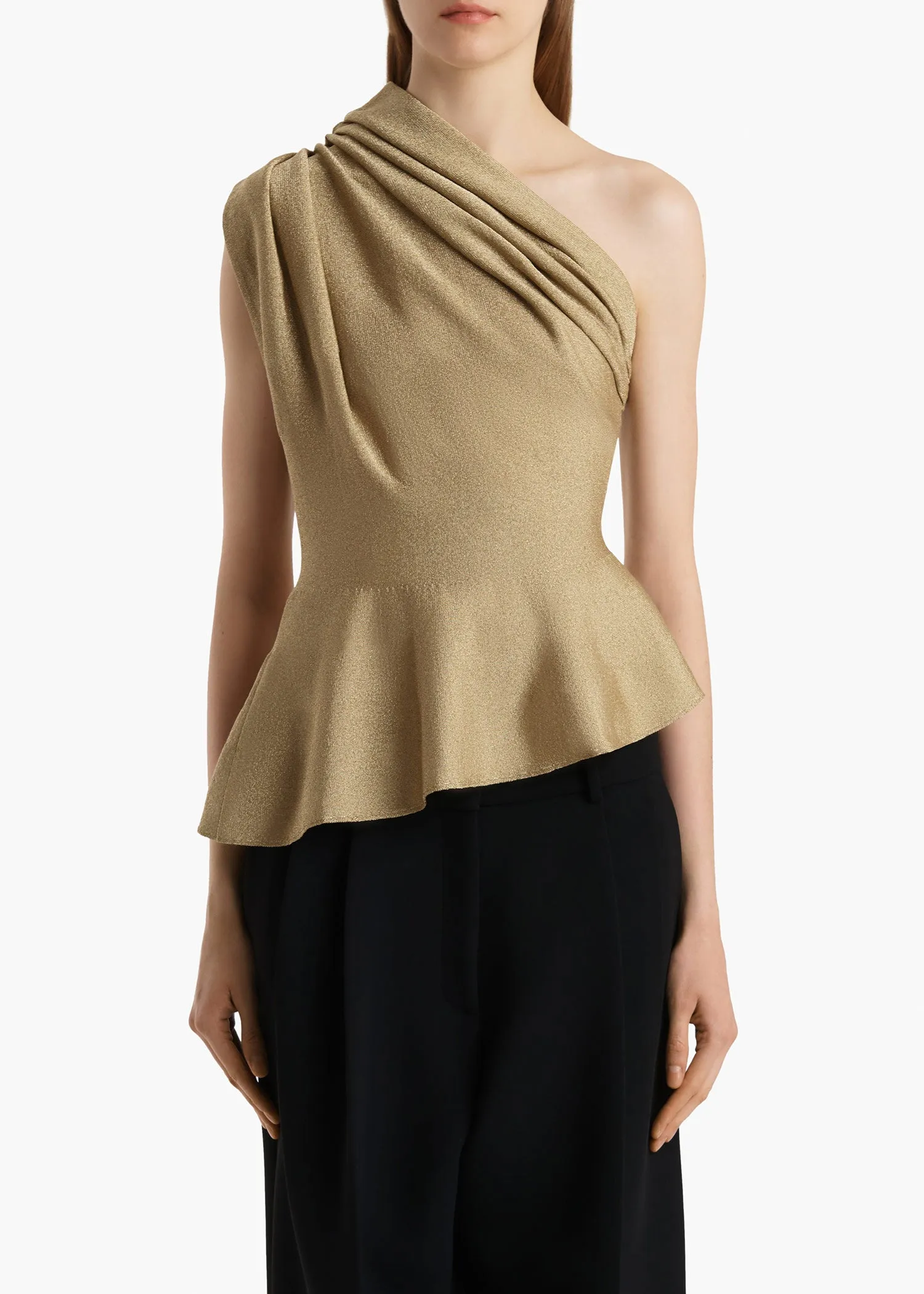 Aimee Top in Gold sold by KHAITE product image thumbnail 3