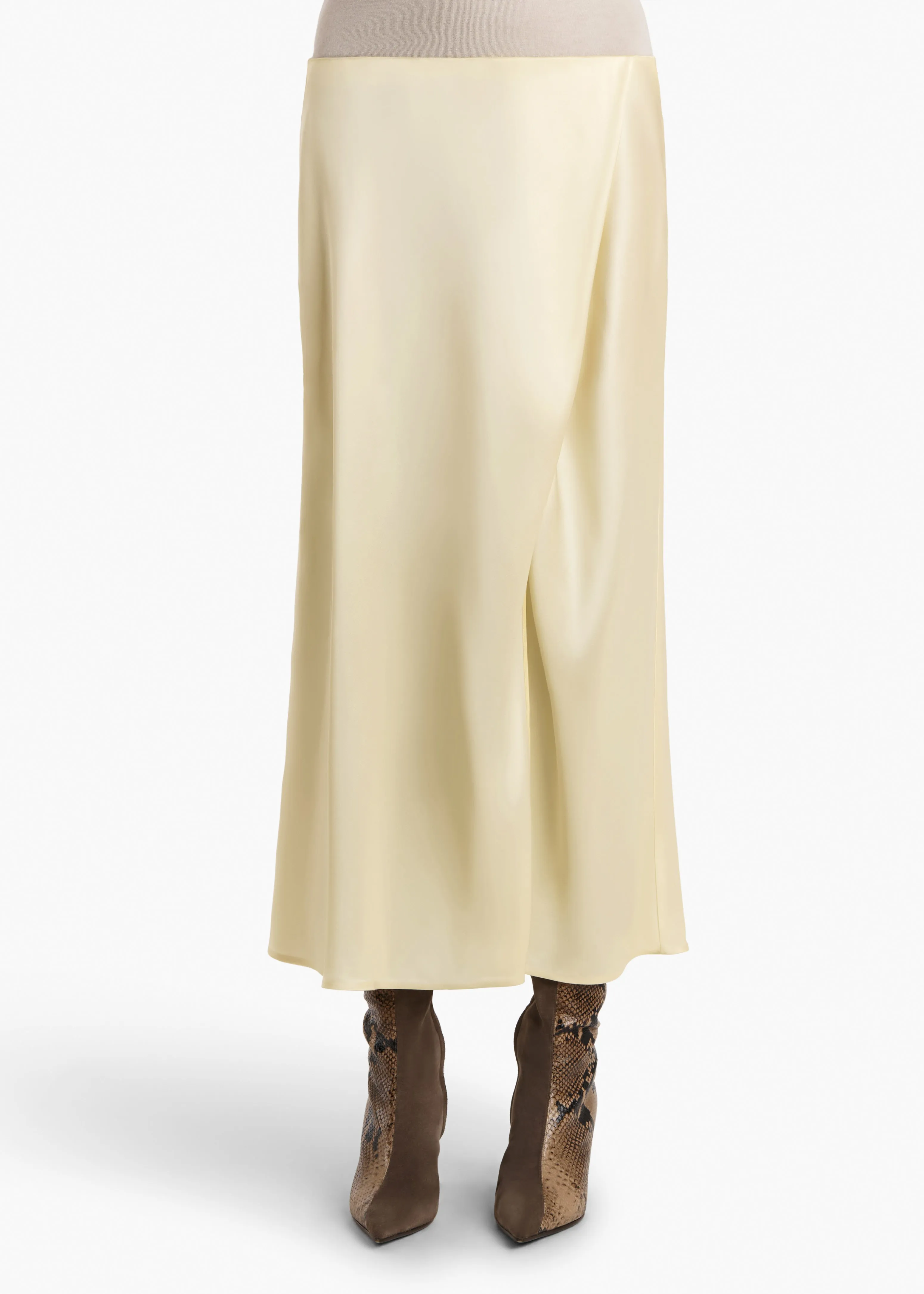 Demi Skirt in Pale Yellow sold by KHAITE product image thumbnail 3