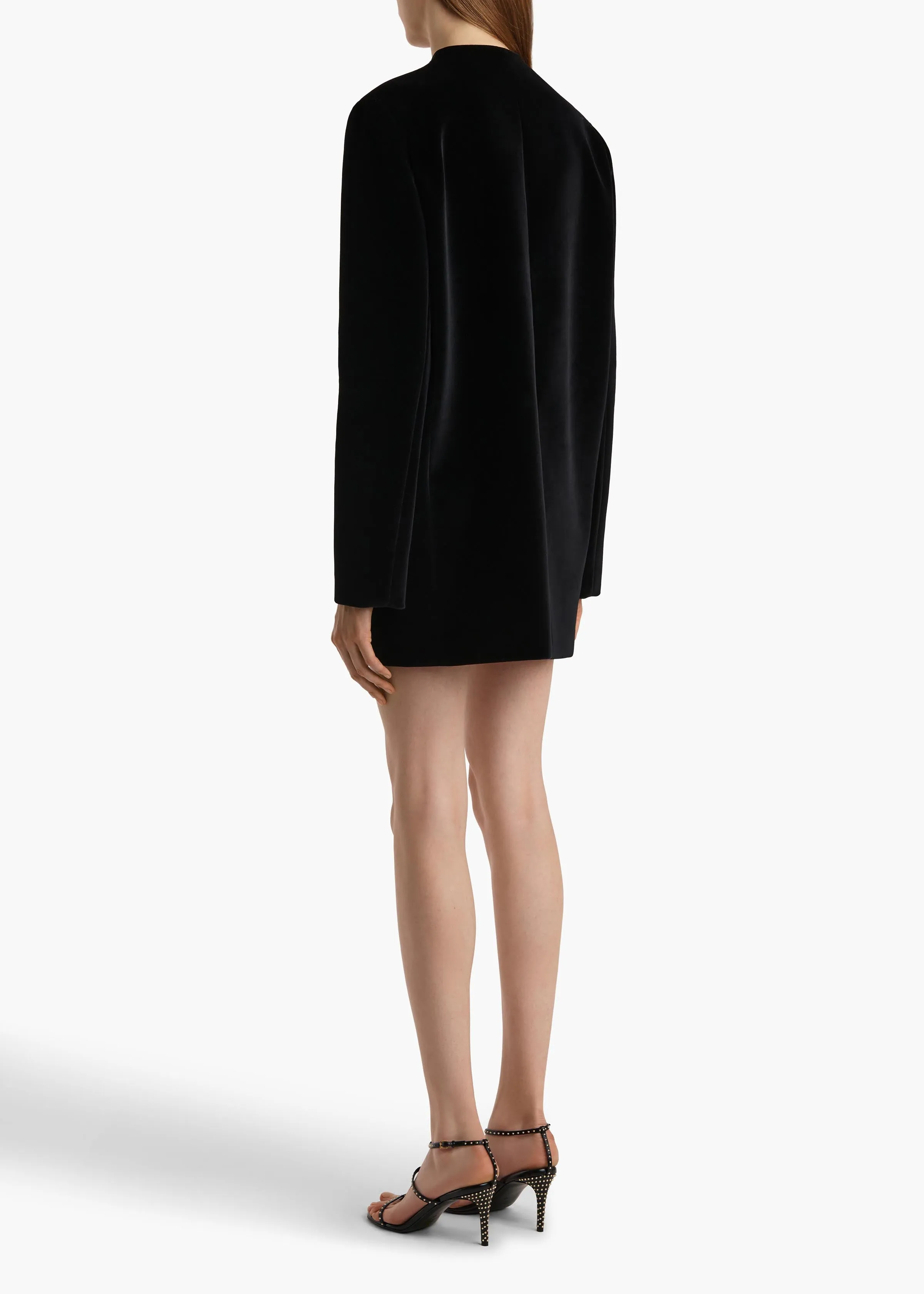 Aleena Dress in Black Velvet sold by KHAITE product image thumbnail 4