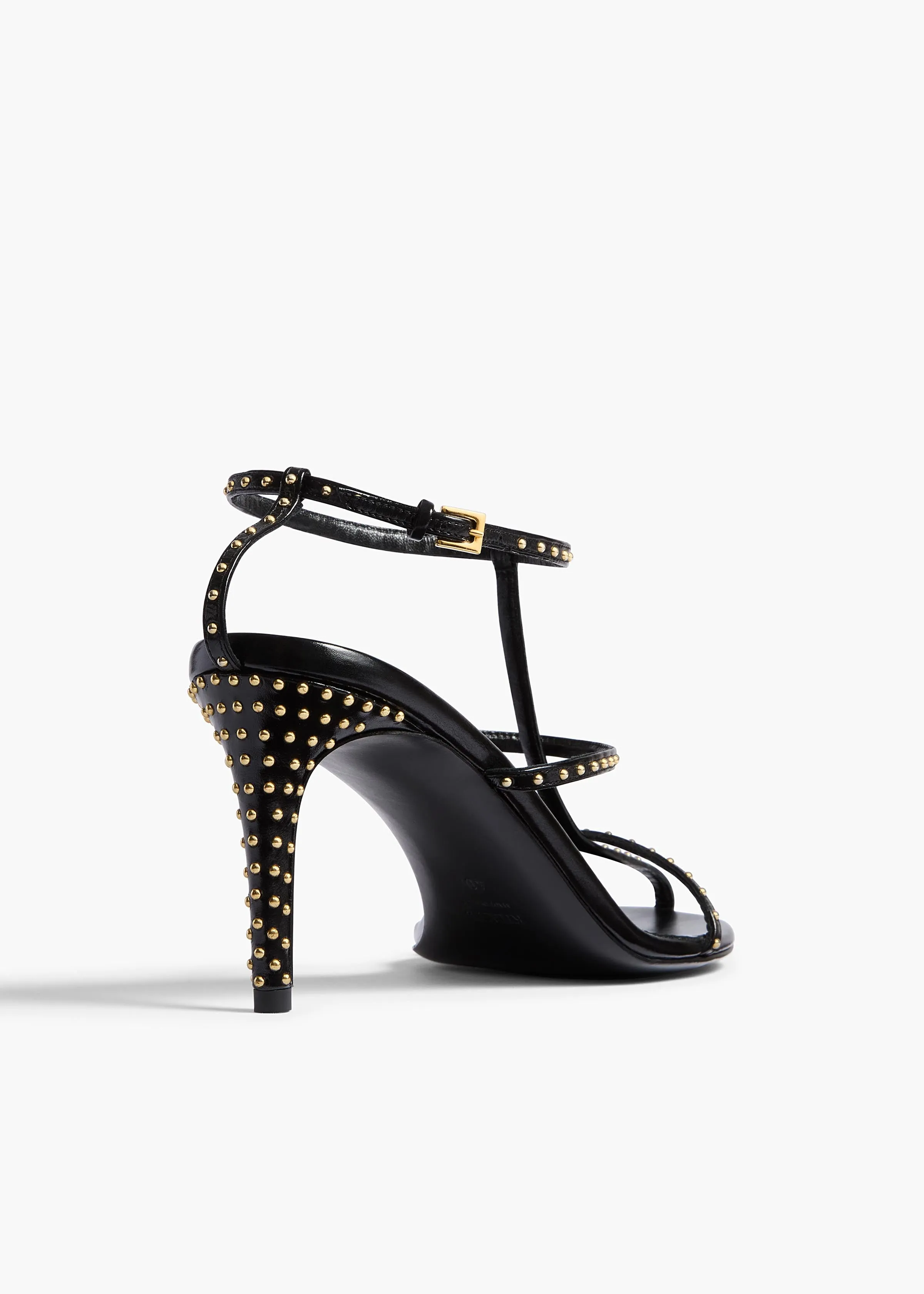 Cage Sandal in Black Leather with Gold Studs sold by KHAITE product image thumbnail 3
