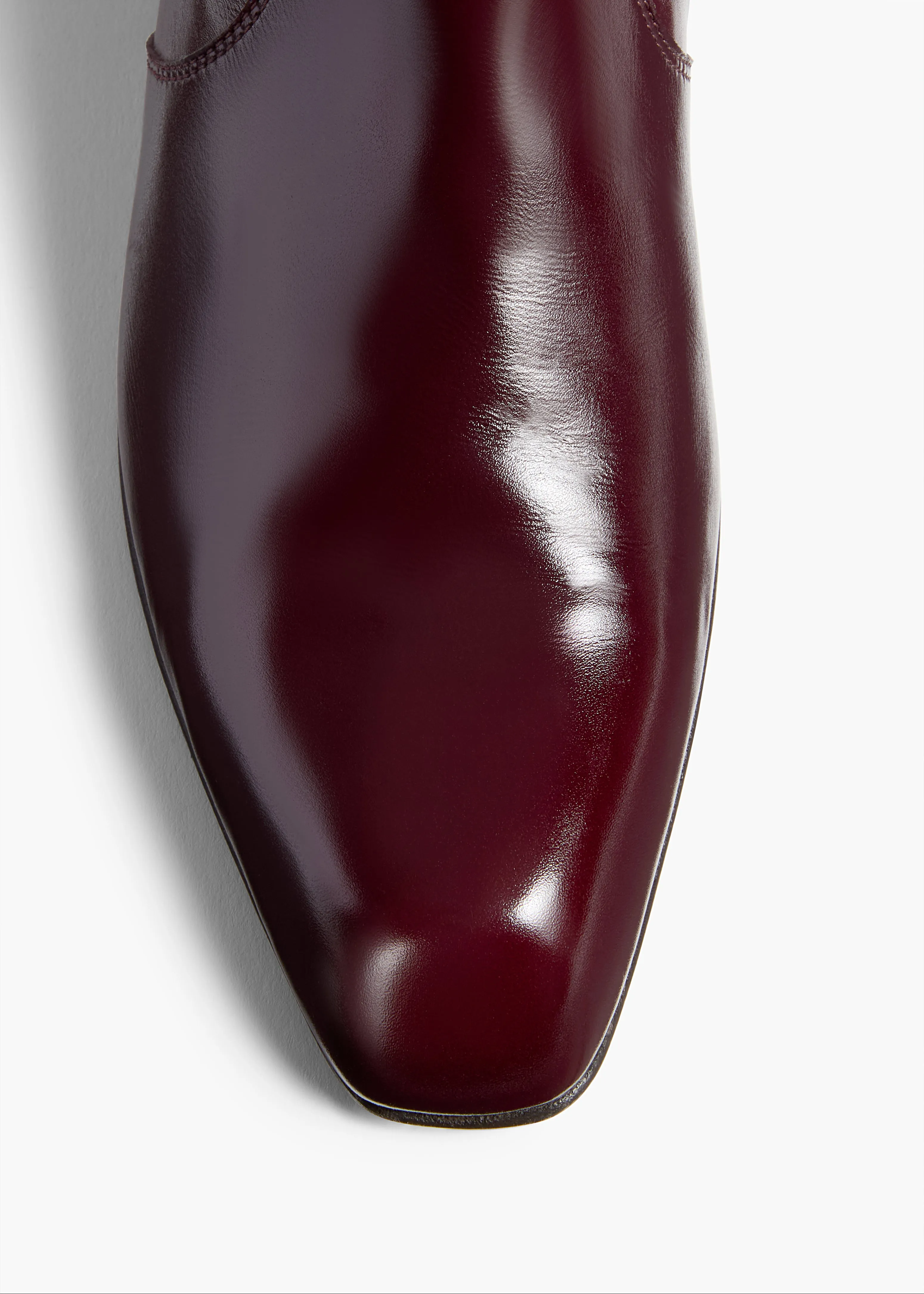 Colt Knee-High Boot in Bordeaux Glazed Leather sold by KHAITE product image thumbnail 3