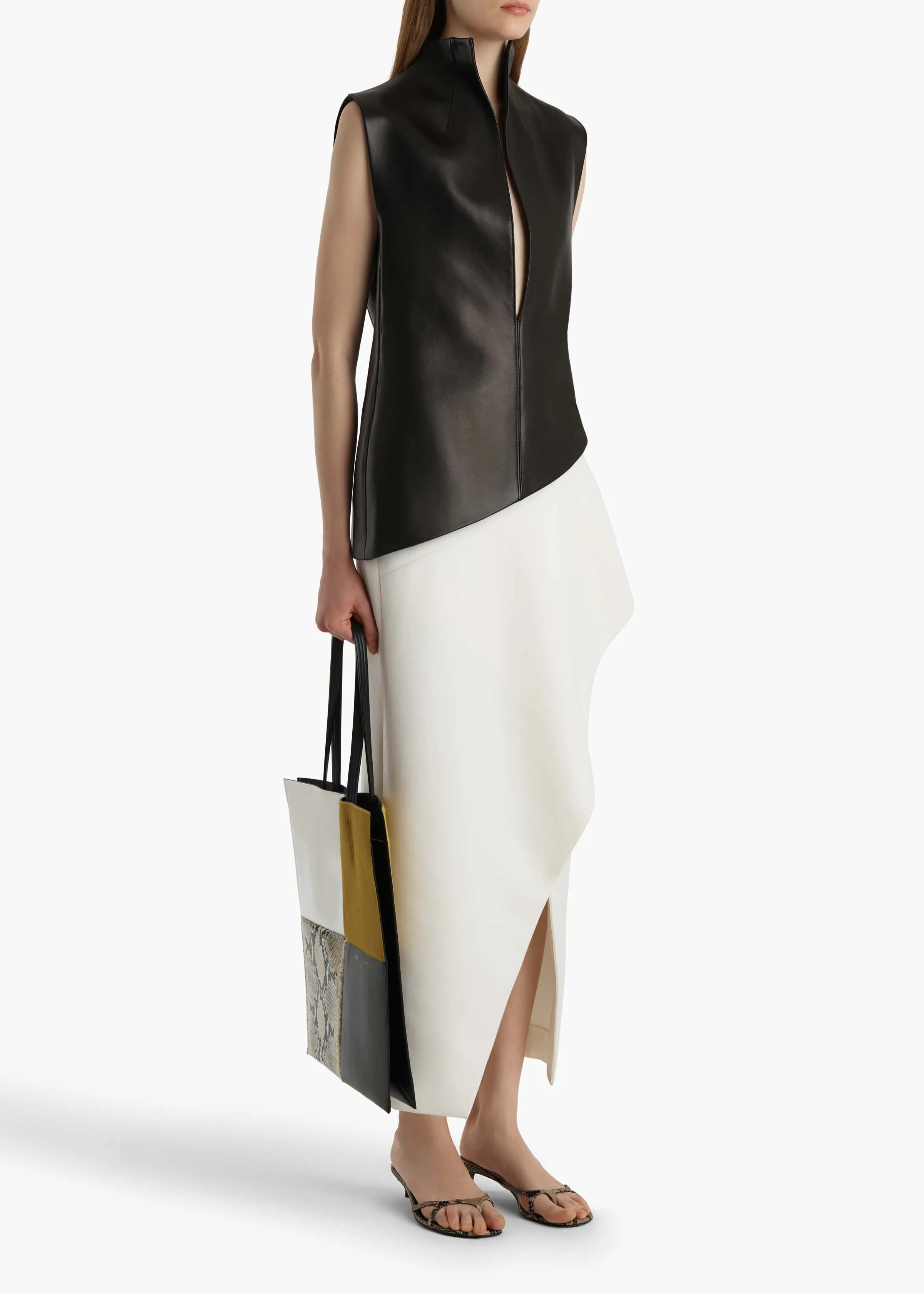 Von Top in Black Leather sold by KHAITE product image thumbnail 2