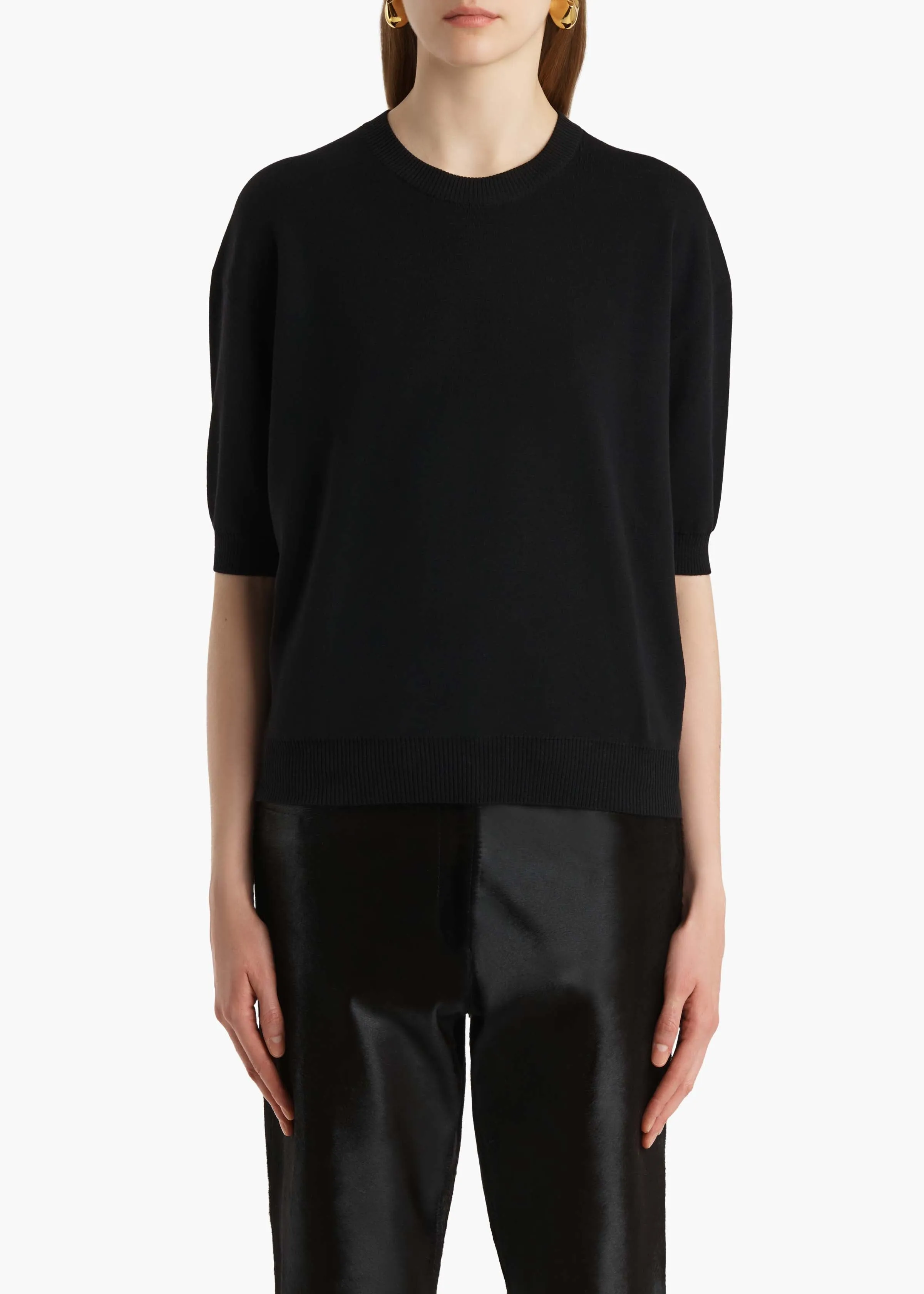 Faye Top in Black sold by KHAITE product image thumbnail 3