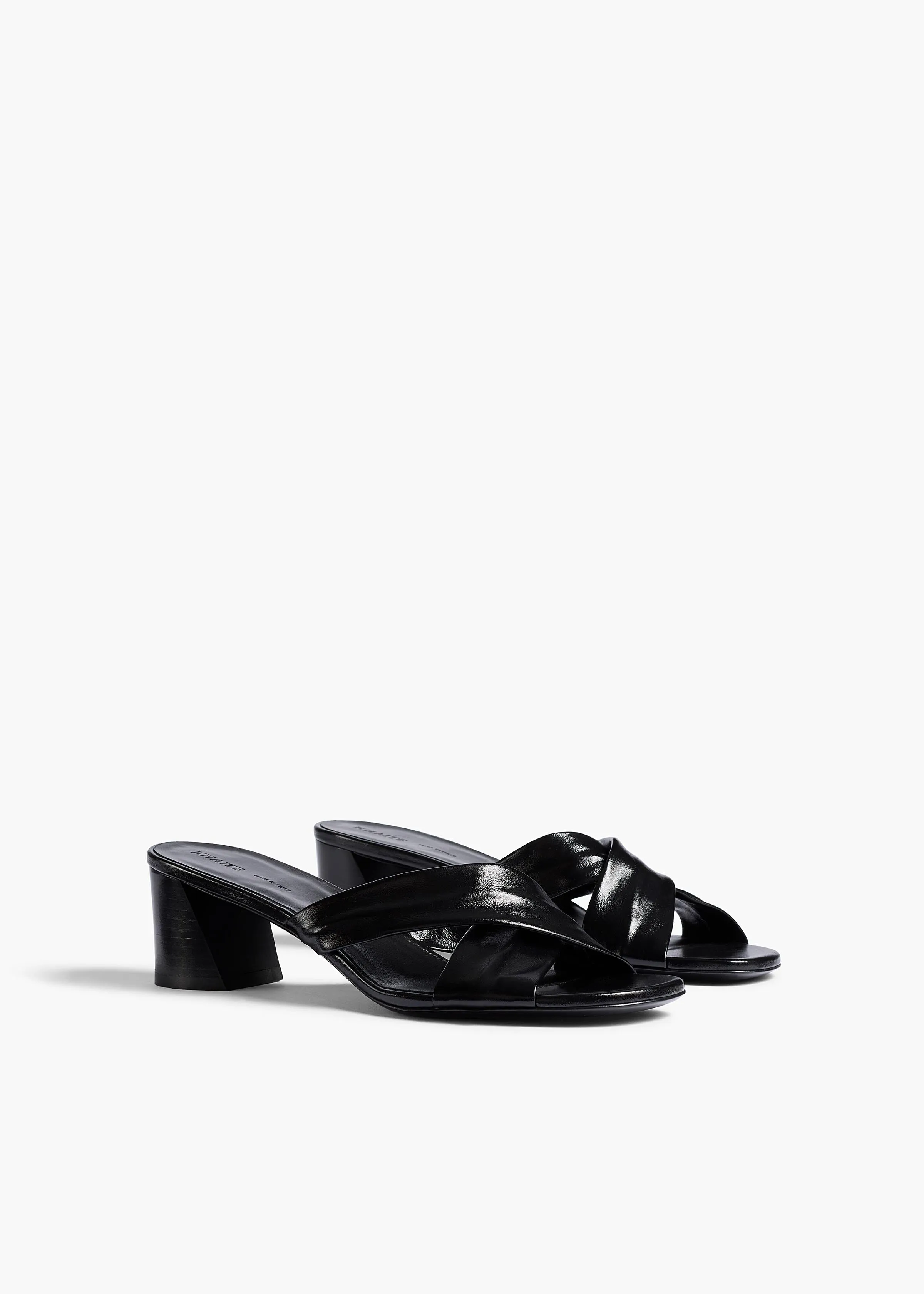 Liria Sandal in Black Glazed Leather sold by KHAITE product image thumbnail 2